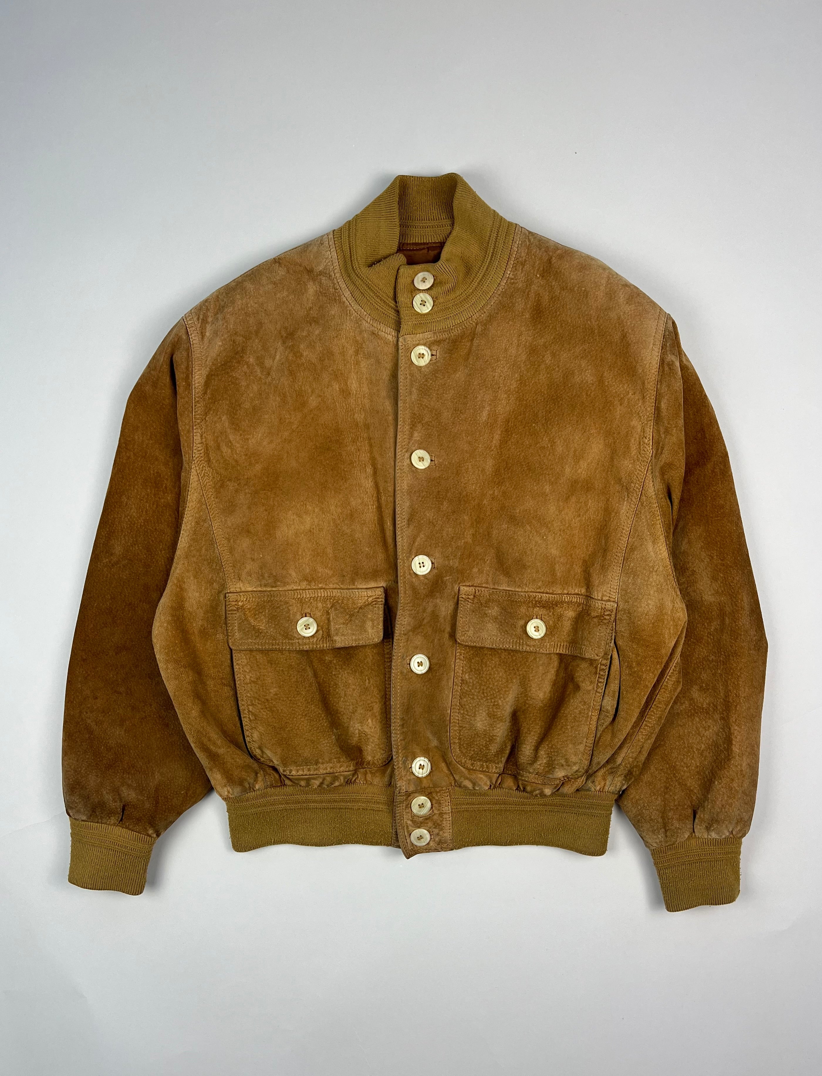 SUEDE BOMBER JACKET BROWN - S/M