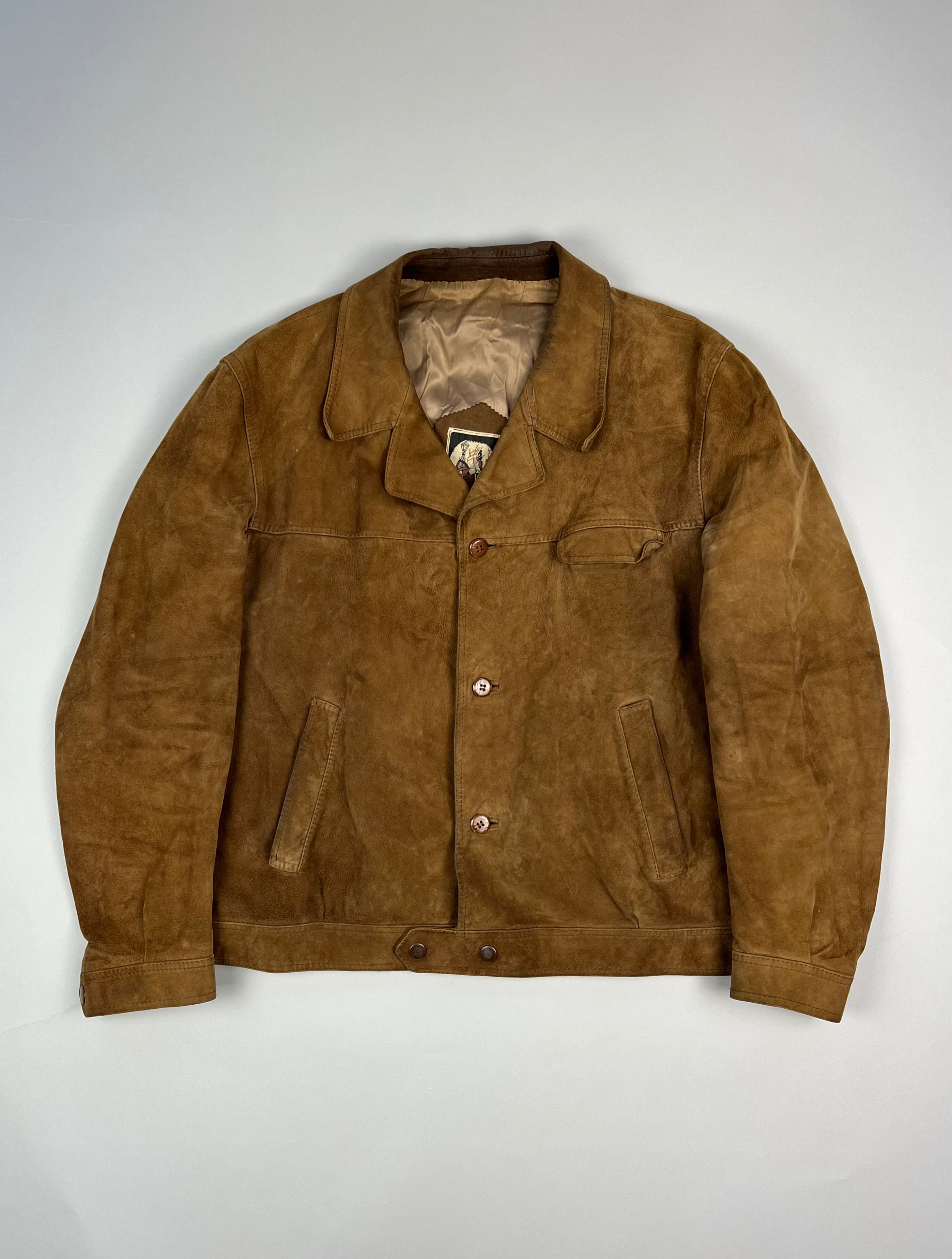 SUEDE WORK JACKET BROWN - L/XL