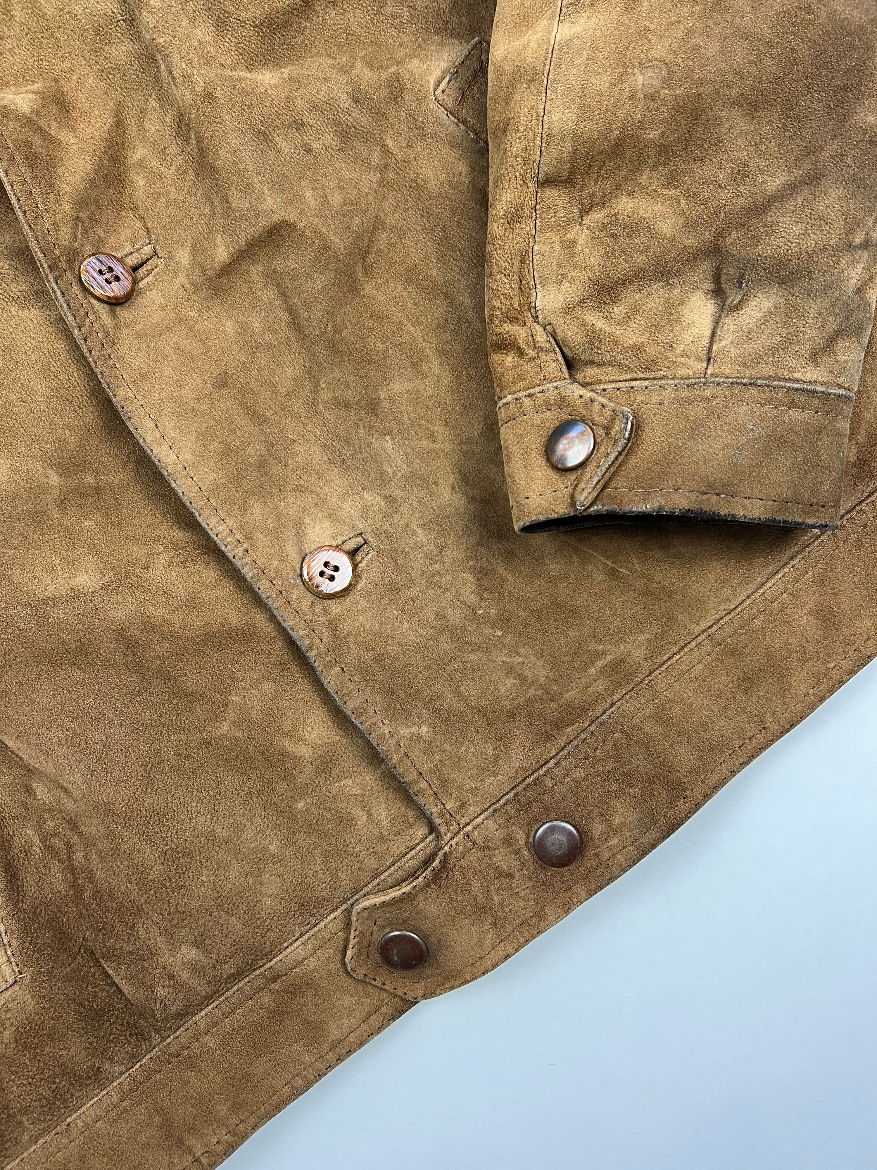 SUEDE WORK JACKET BROWN - L/XL