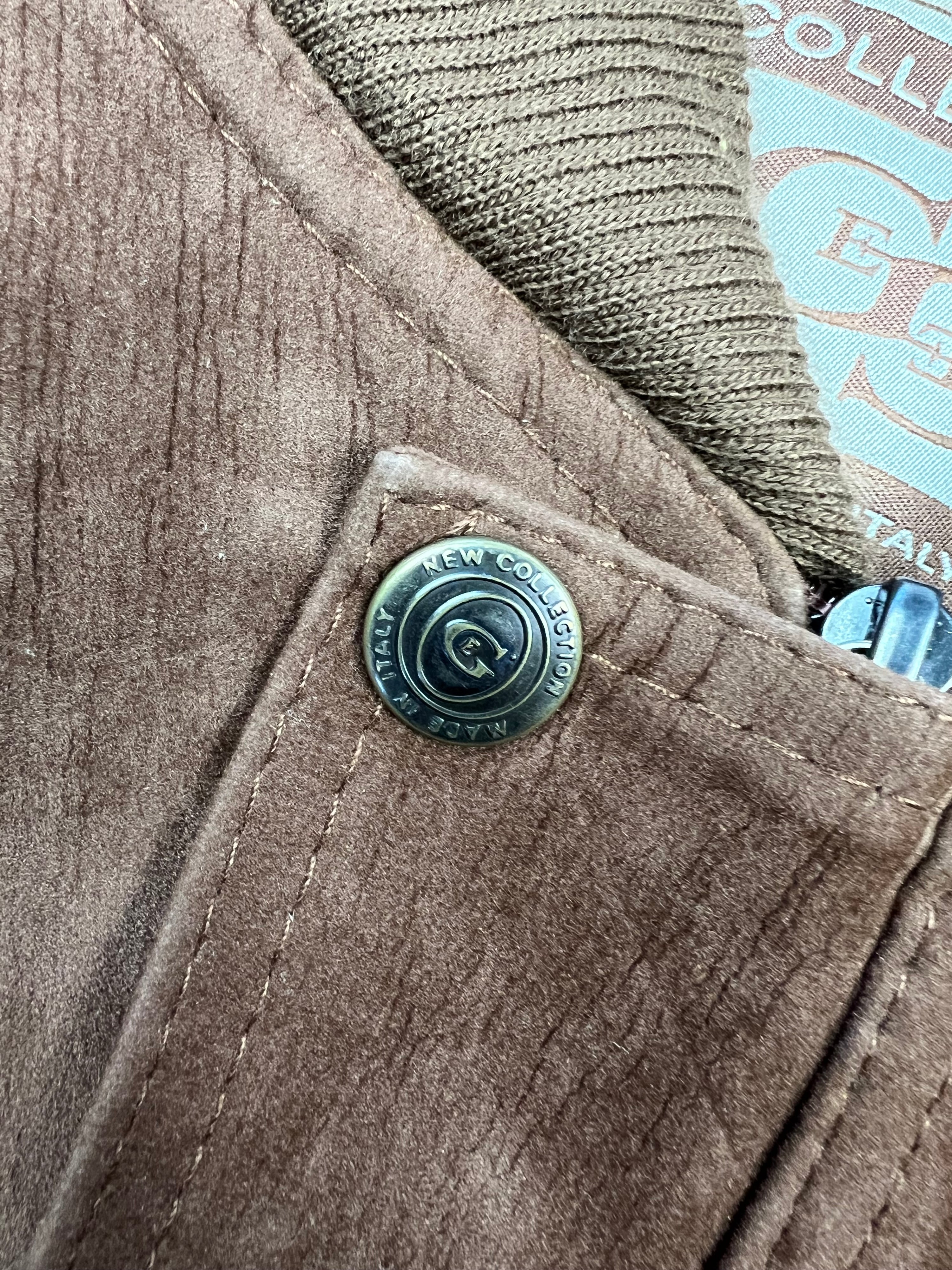 SUEDE BOMBER JACKET BROWN - M/L