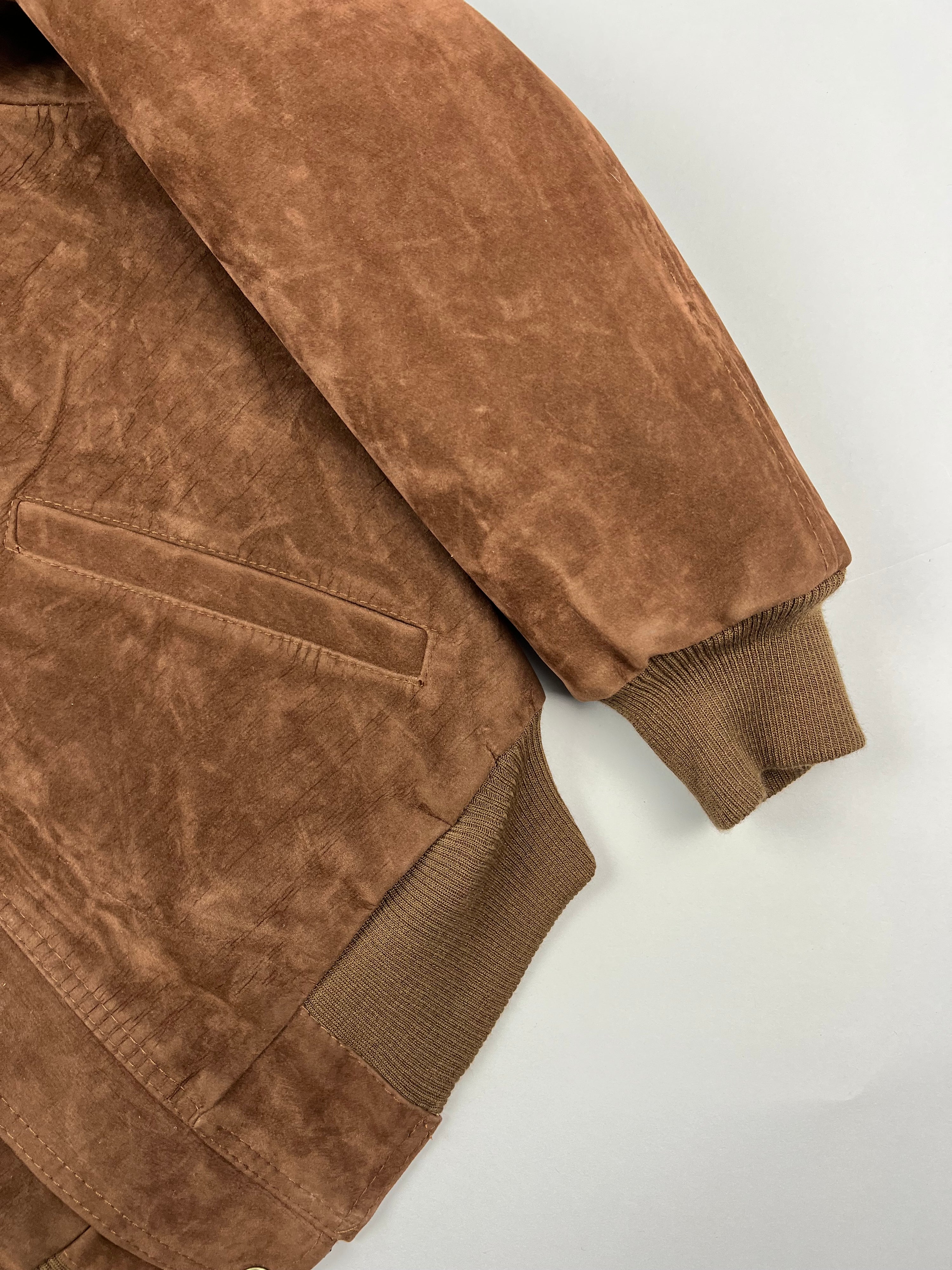 SUEDE BOMBER JACKET BROWN - M/L