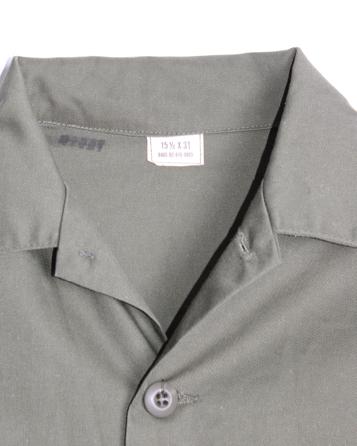 US ARMY VINTAGE OG 507 FATIGUE SHIRT OLIVE GREEN - M/L