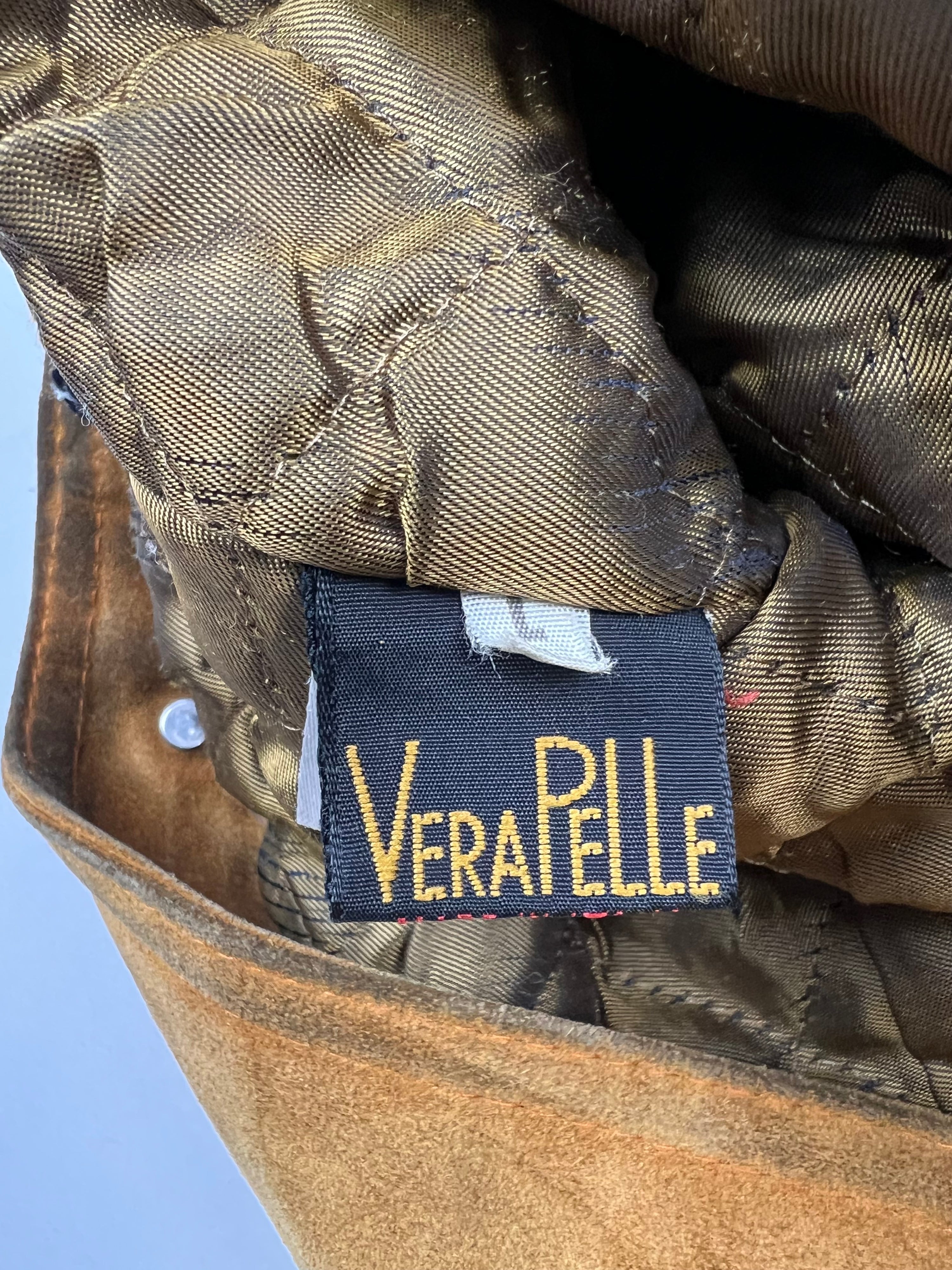 SUEDE TRUCKER JACKET BROWN - L
