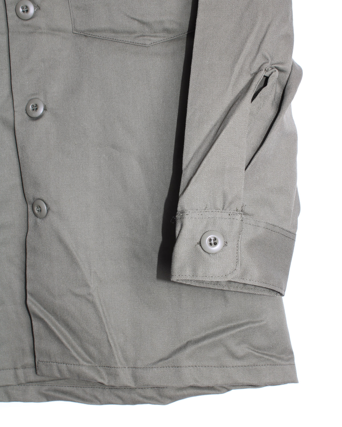 US ARMY VINTAGE OG 507 FATIGUE SHIRT OLIVE GREEN - S/M