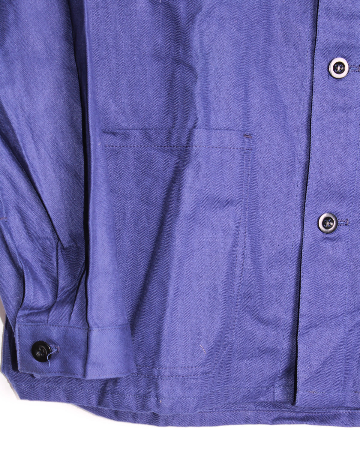 VINTAGE WORKWEAR CHORE JACKET HBT BLEU DE TRAVAIL - M/L