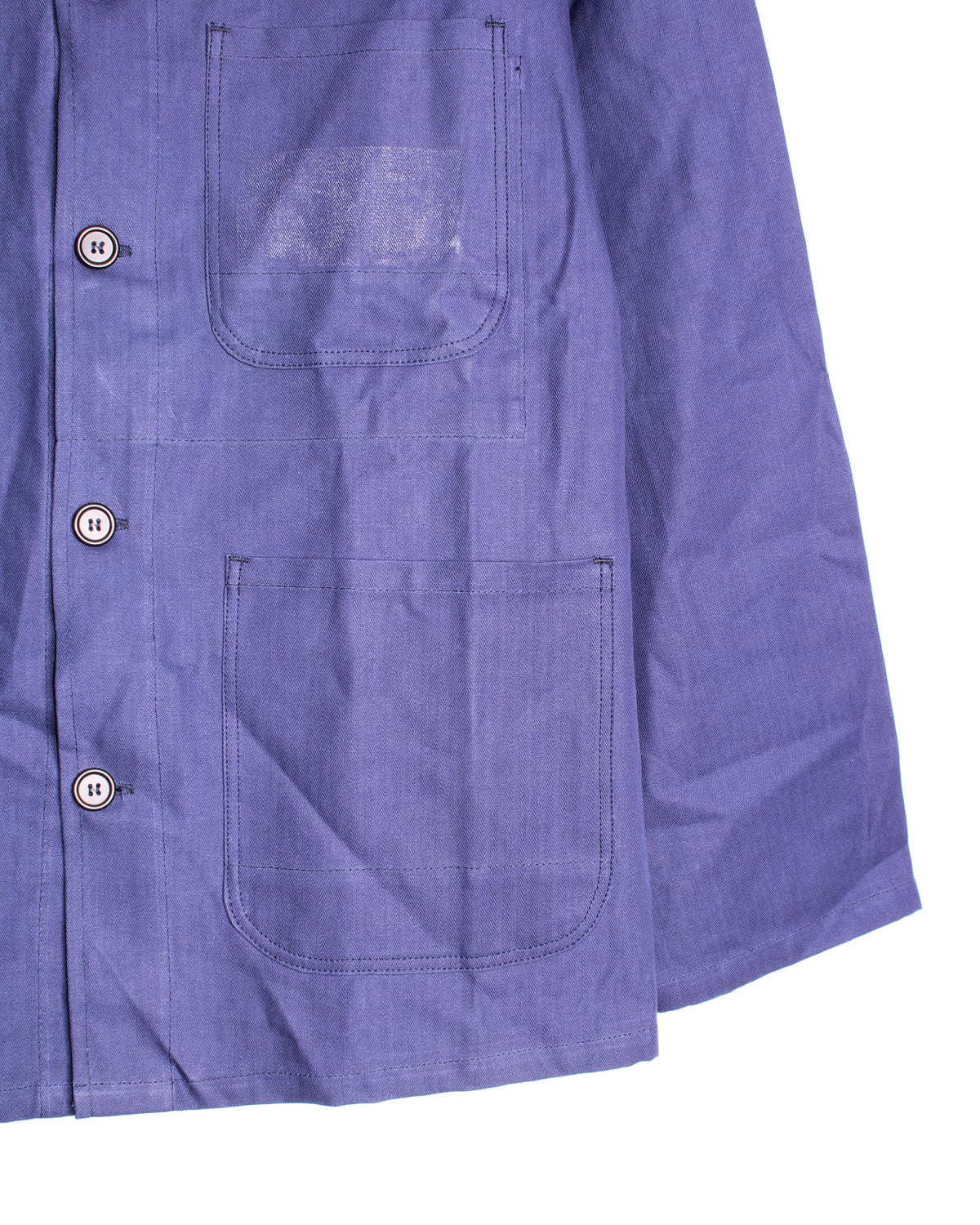VINTAGE WORKWEAR CHORE JACKET HBT BLEU DE TRAVAIL - L/XL