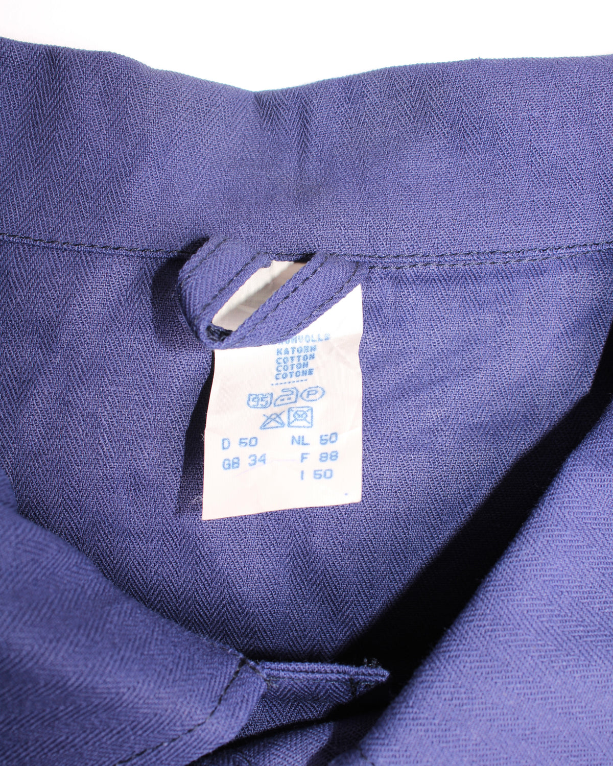 VINTAGE WORKWEAR CHORE JACKET HBT BLEU DE TRAVAIL - L/XL