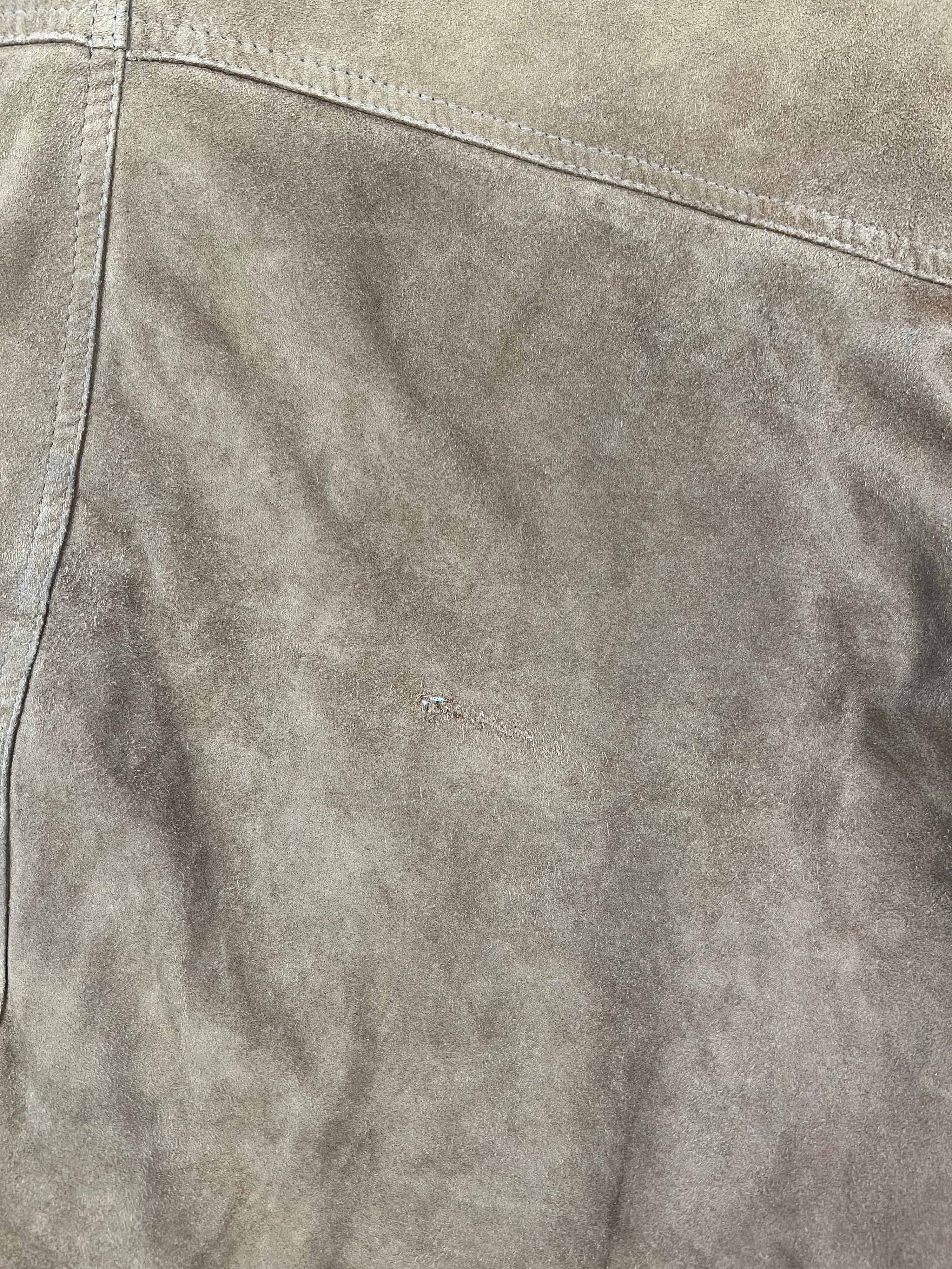SUEDE BOMBER JACKET BROWN - XL/XXL