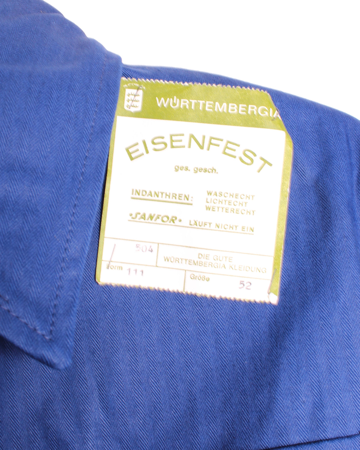 VINTAGE WORKWEAR CHORE JACKET HBT BLEU DE TRAVAIL - M/L