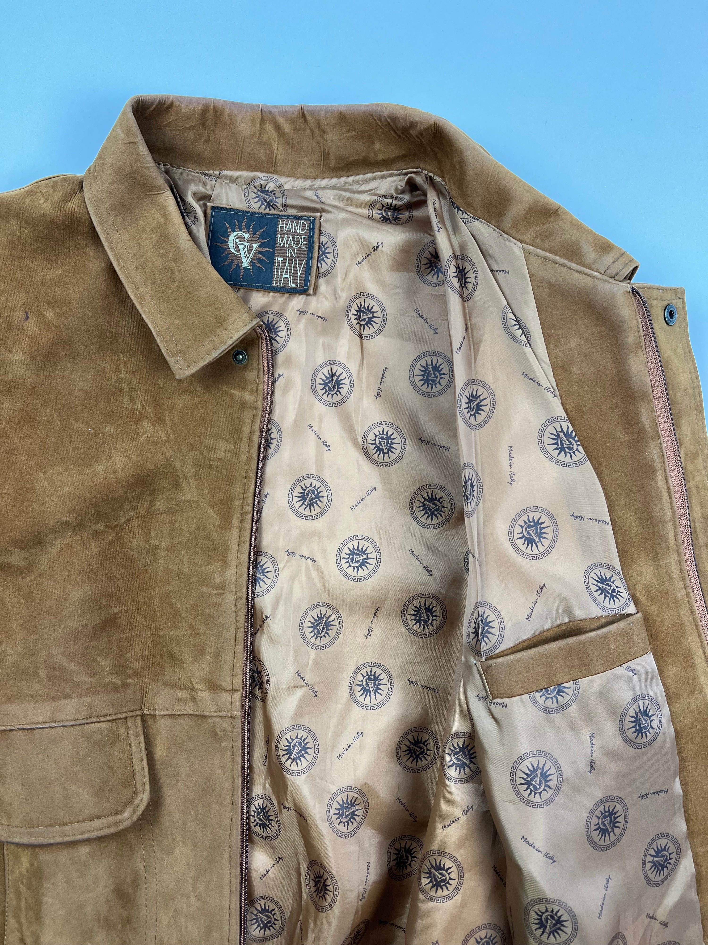 SUEDE BOMBER JACKET BROWN - XL