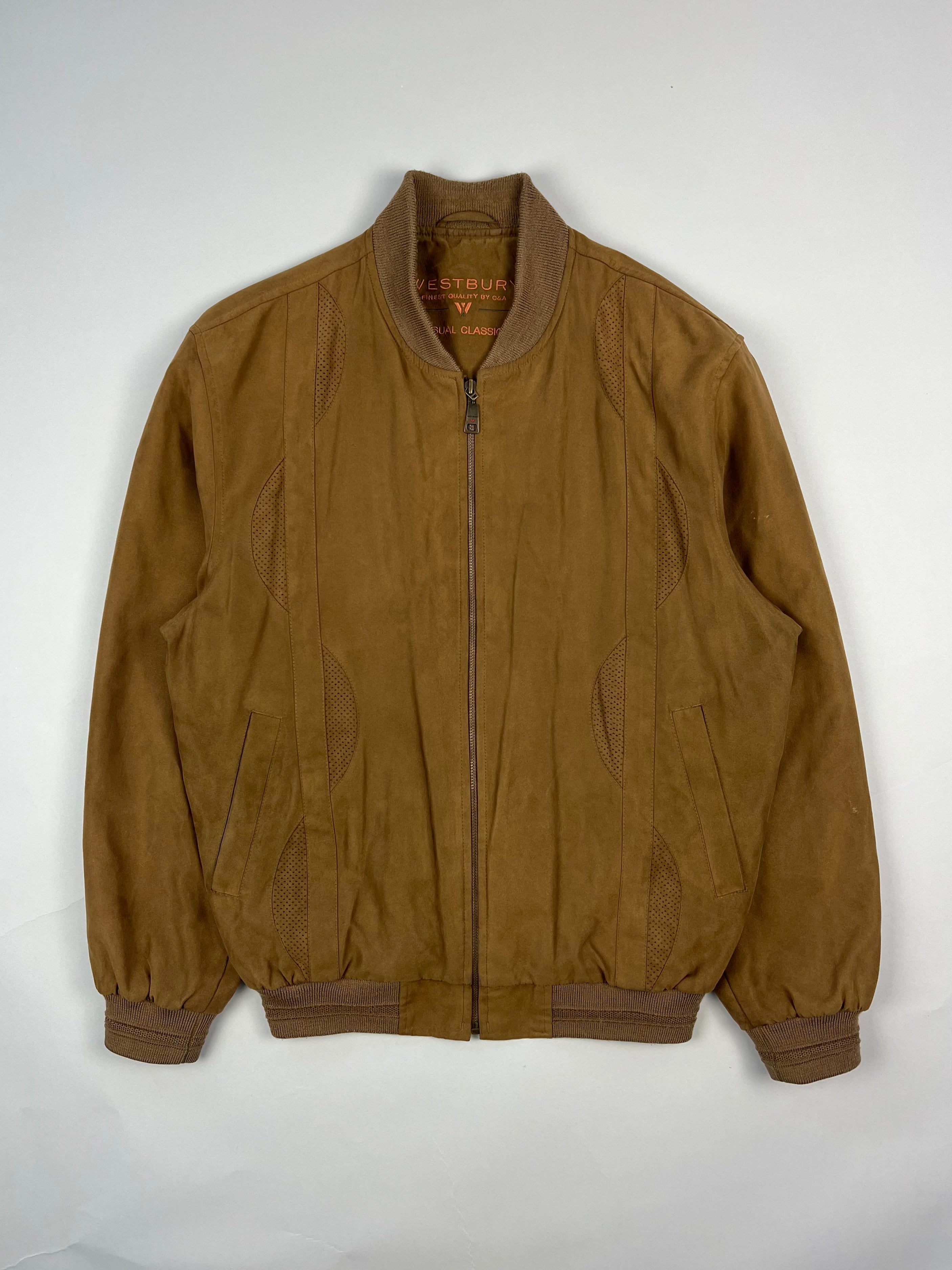 SUEDE BOMBER JACKET BROWN - S/M