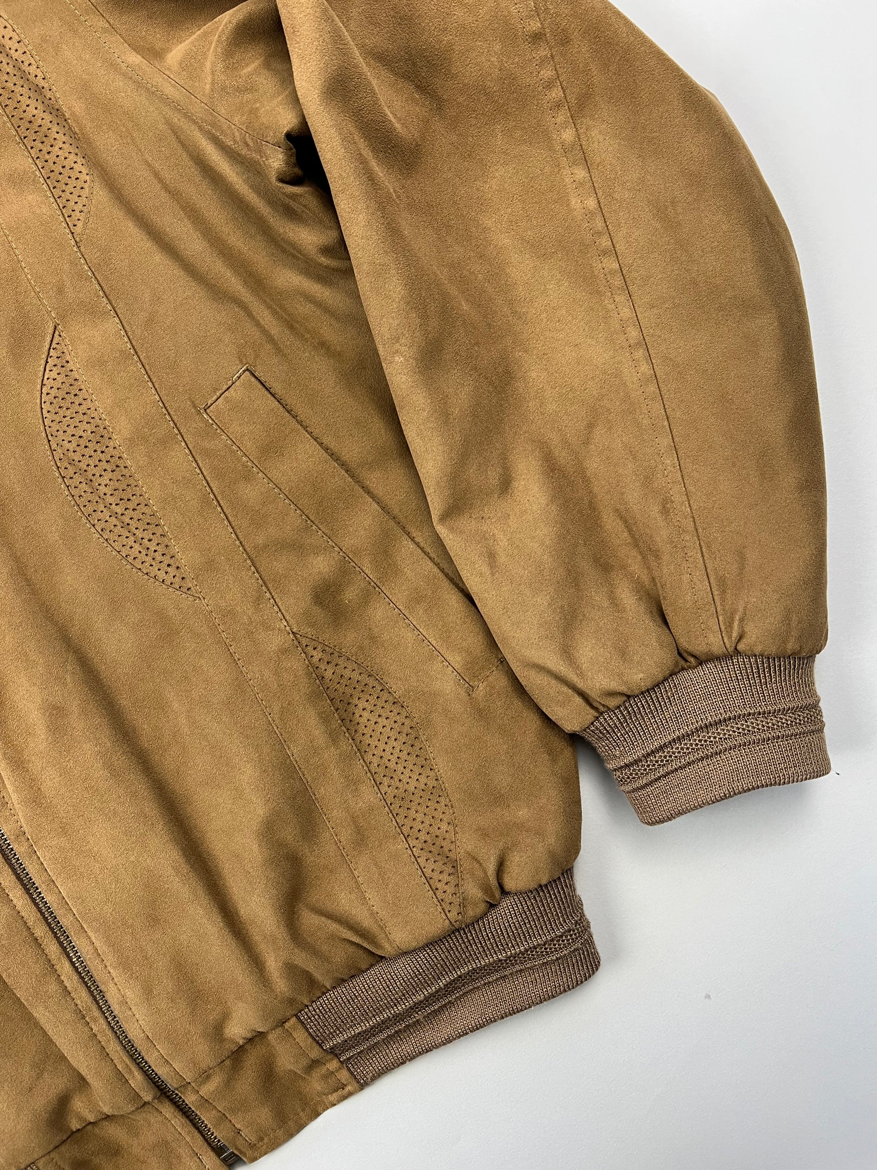 SUEDE BOMBER JACKET BROWN - S/M