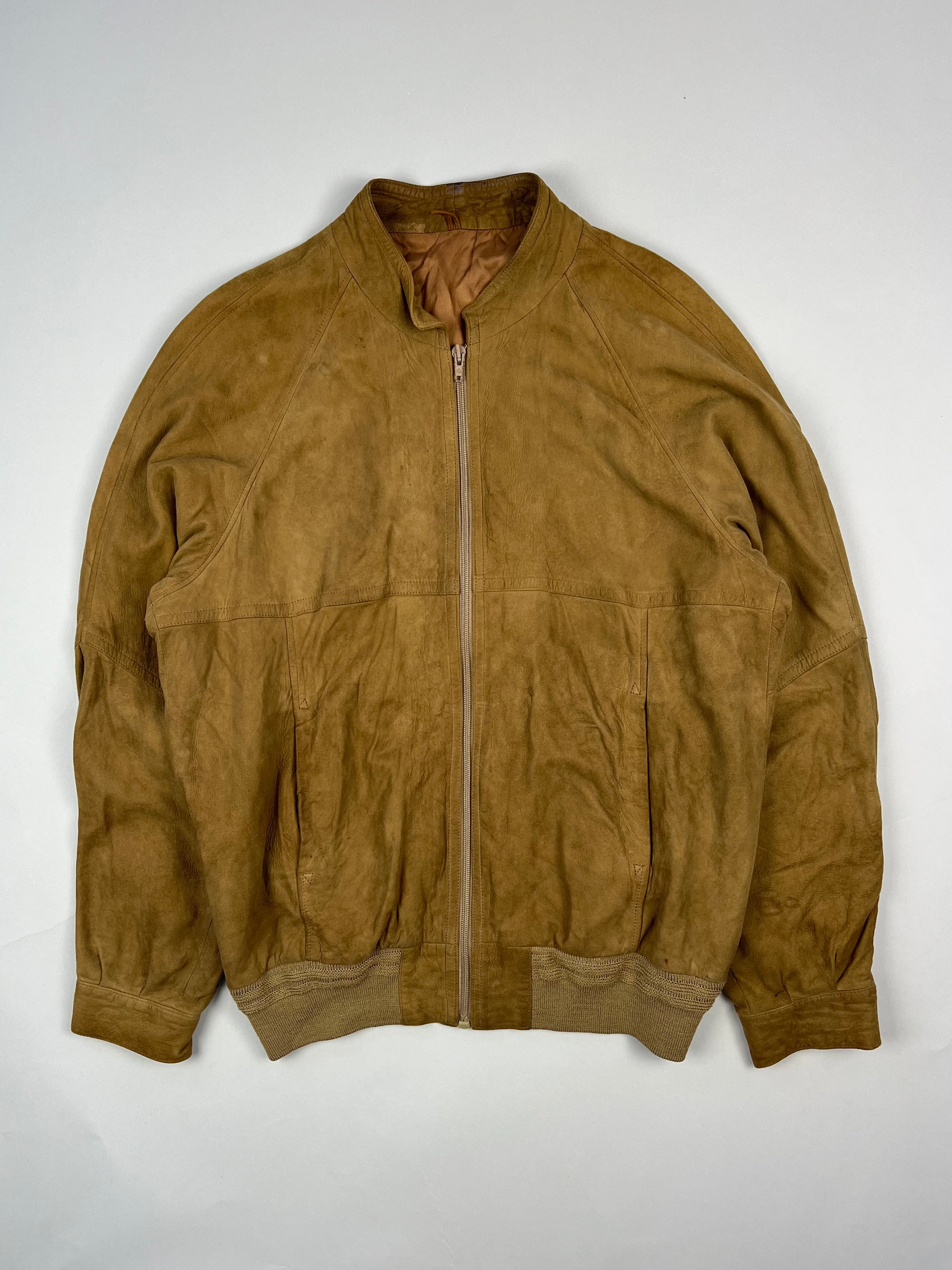 SUEDE BOMBER JACKET BROWN - M/L