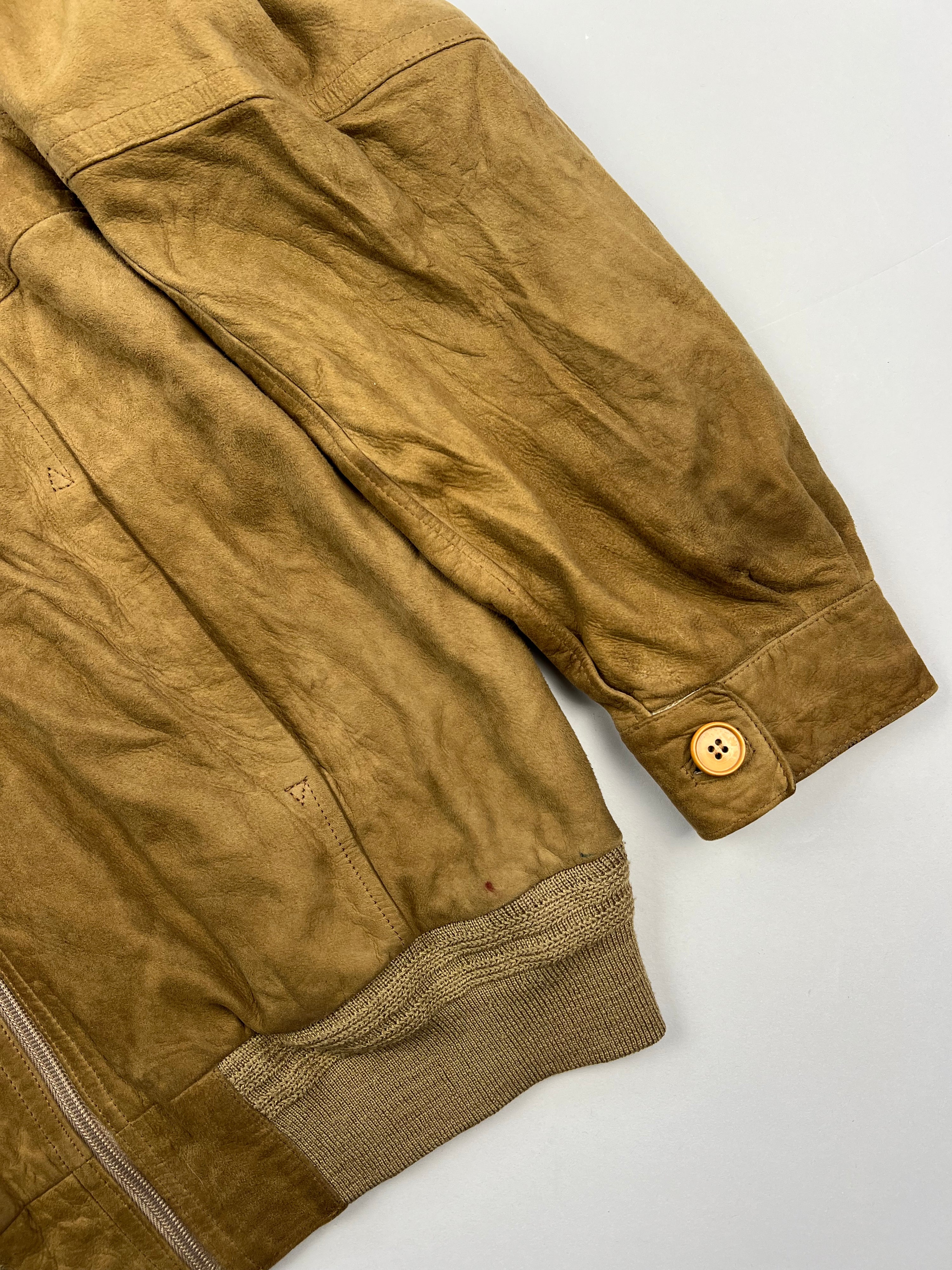 SUEDE BOMBER JACKET BROWN - M/L