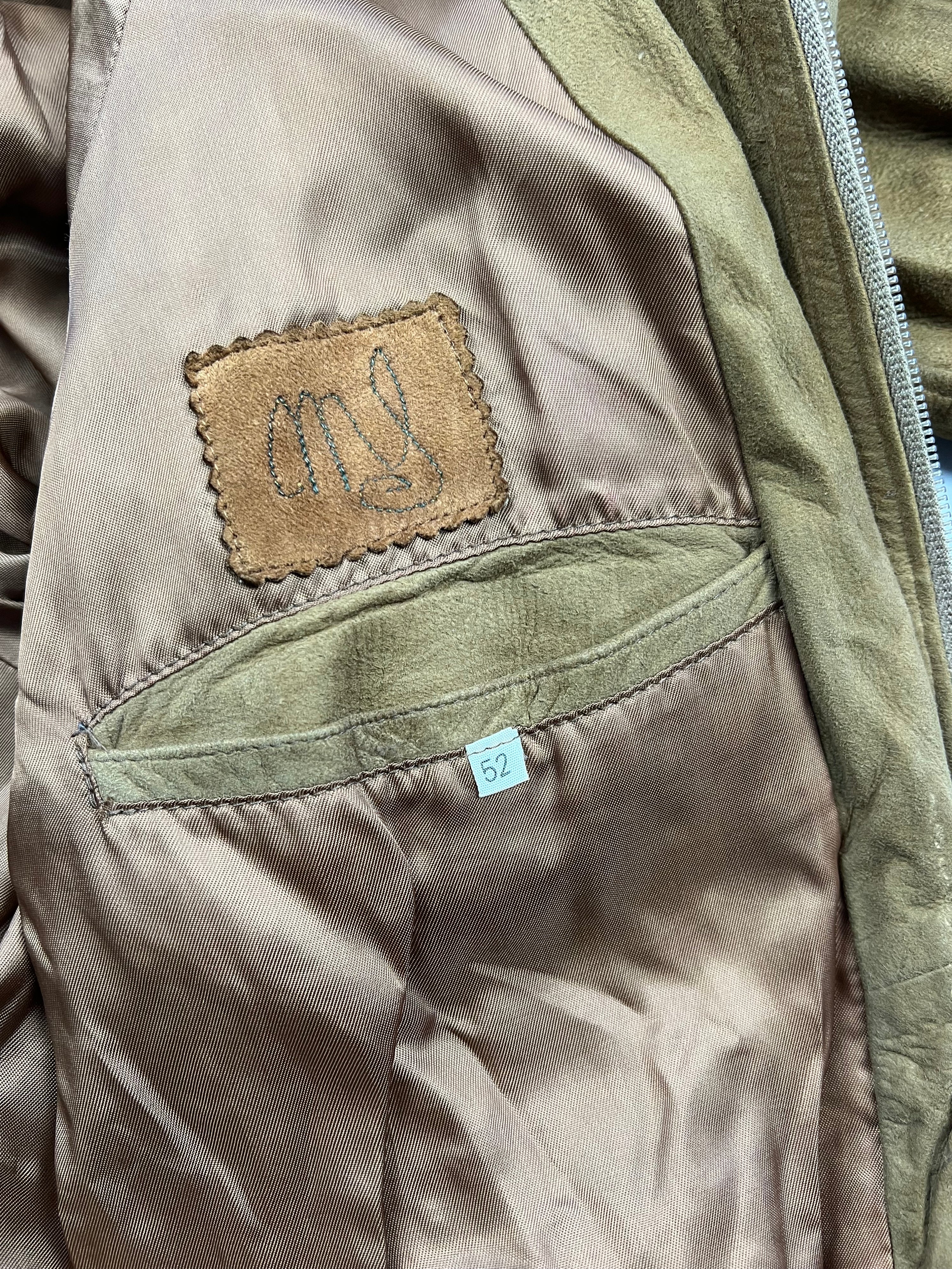 SUEDE BOMBER JACKET BROWN - M/L