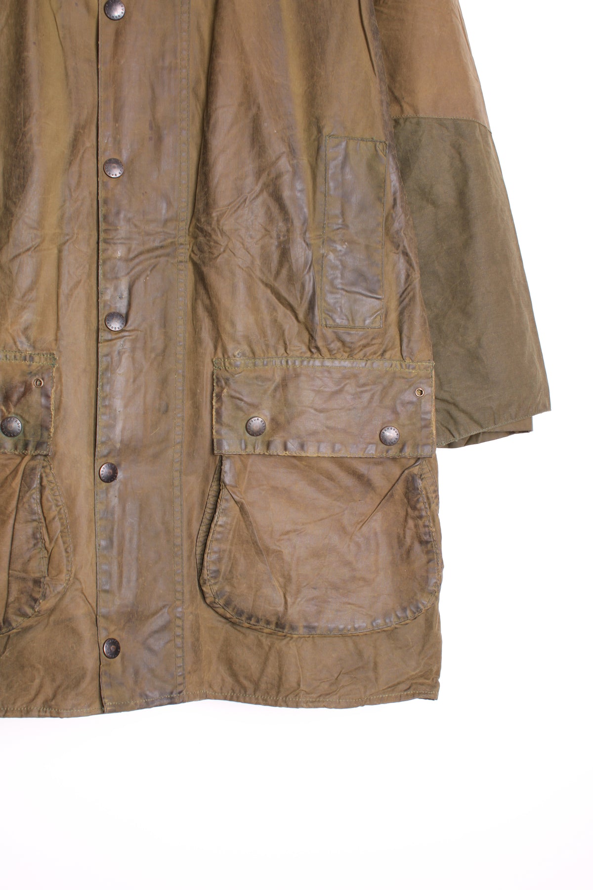 BARBOUR BORDER WAX JACKET GREEN - M/L