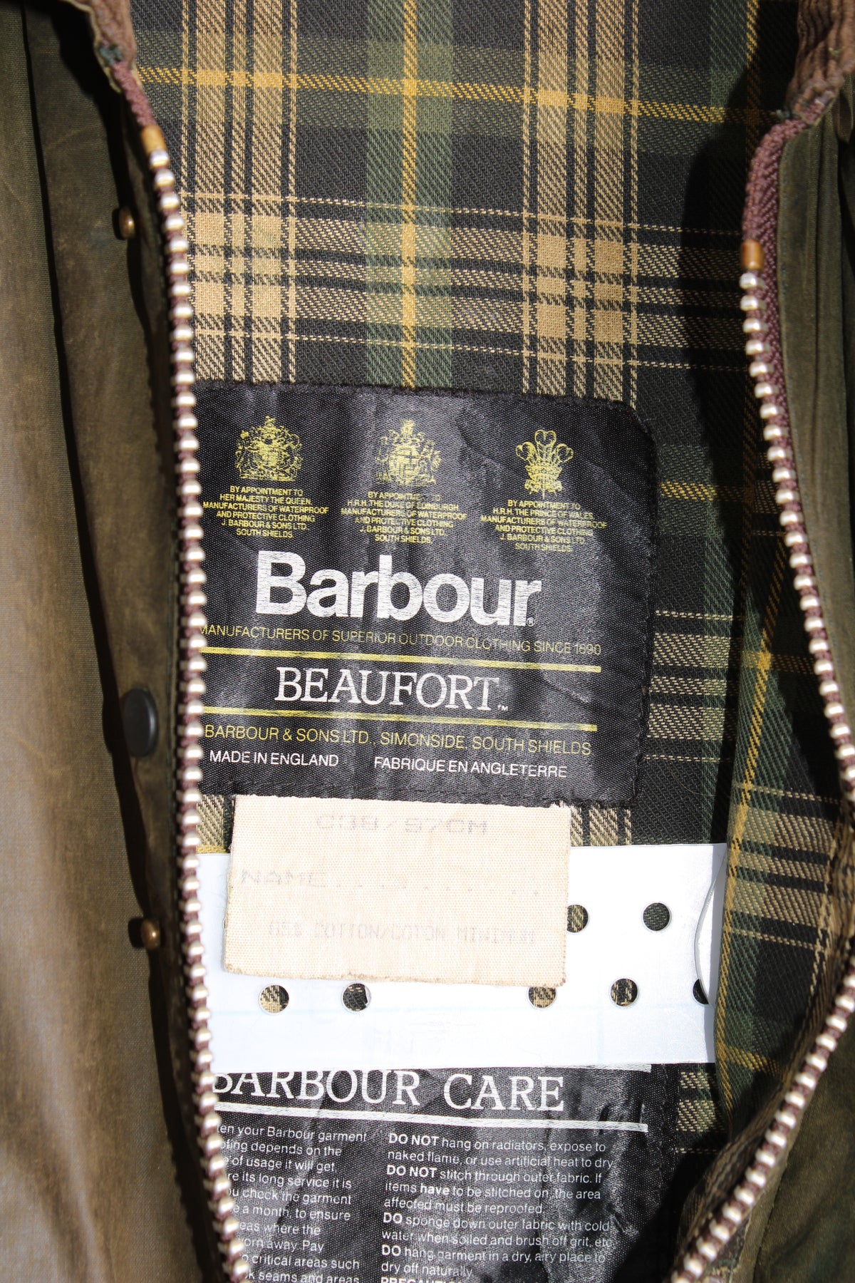BARBOUR BEAUFORT WAX JACKET GREEN - S/M