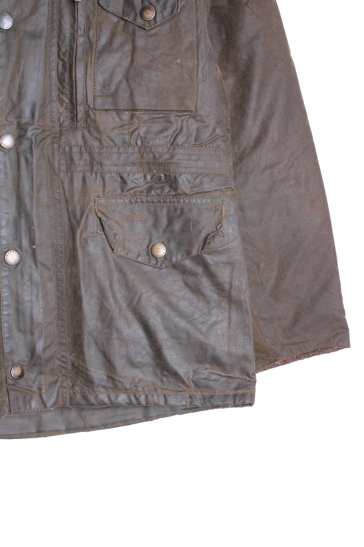 BARBOUR SAPPER WAX FIELD JACKET GREEN - S