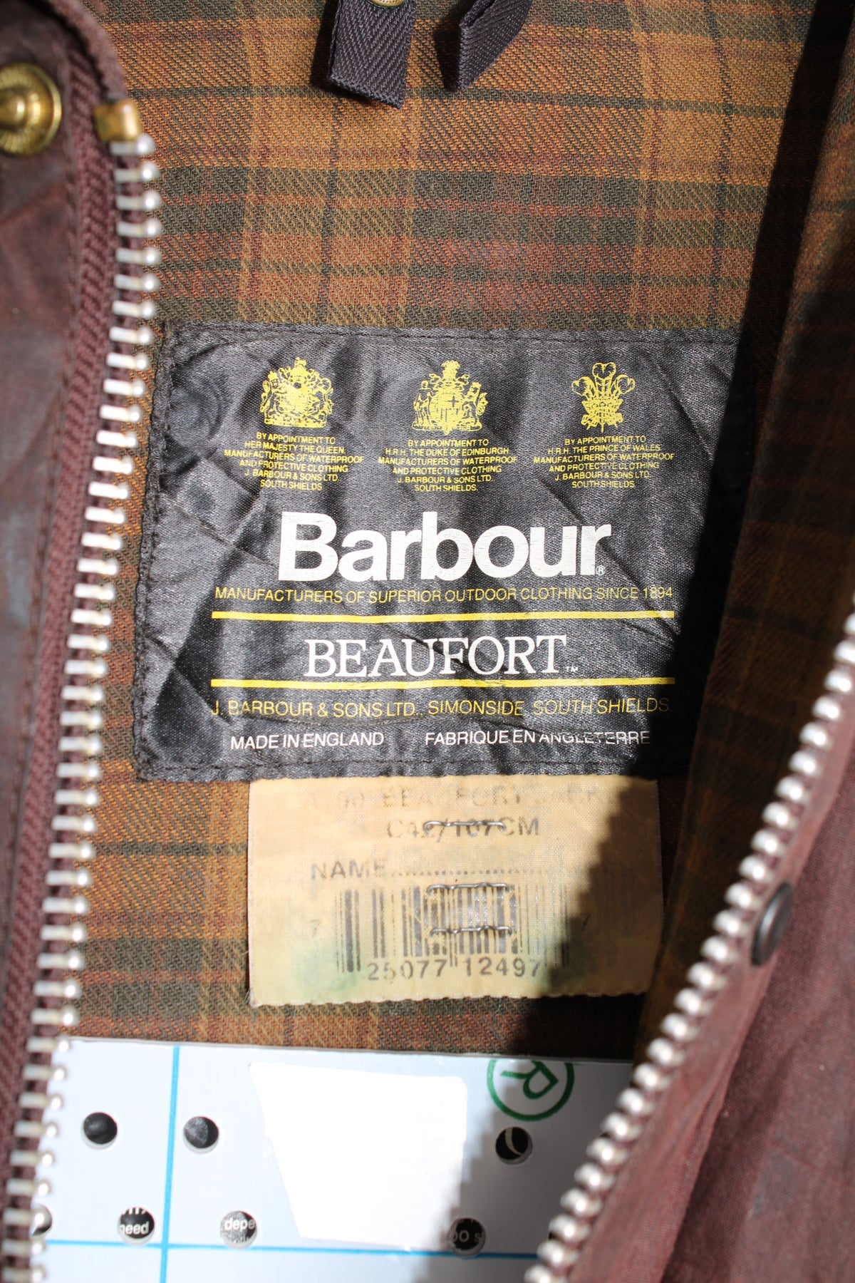 BARBOUR BEAUFORT WAX JACKET RUSTIC BROWN - M/L