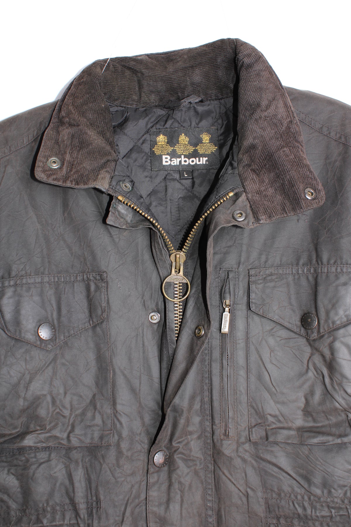 BARBOUR SAPPER WAX FIELD JACKET BLACK - L
