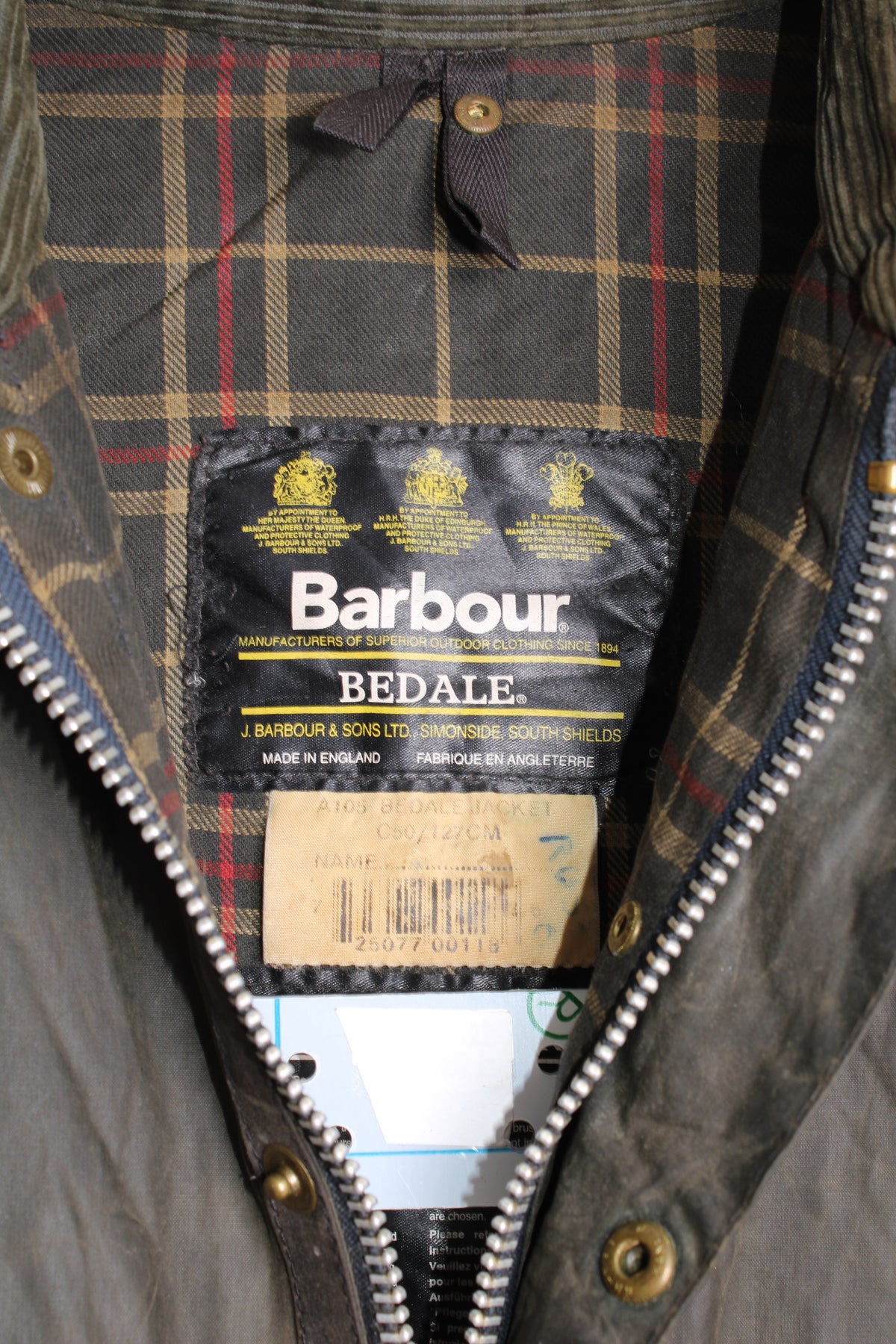 BARBOUR BEDALE WAX JACKET NAVY BLUE - XL/XXL