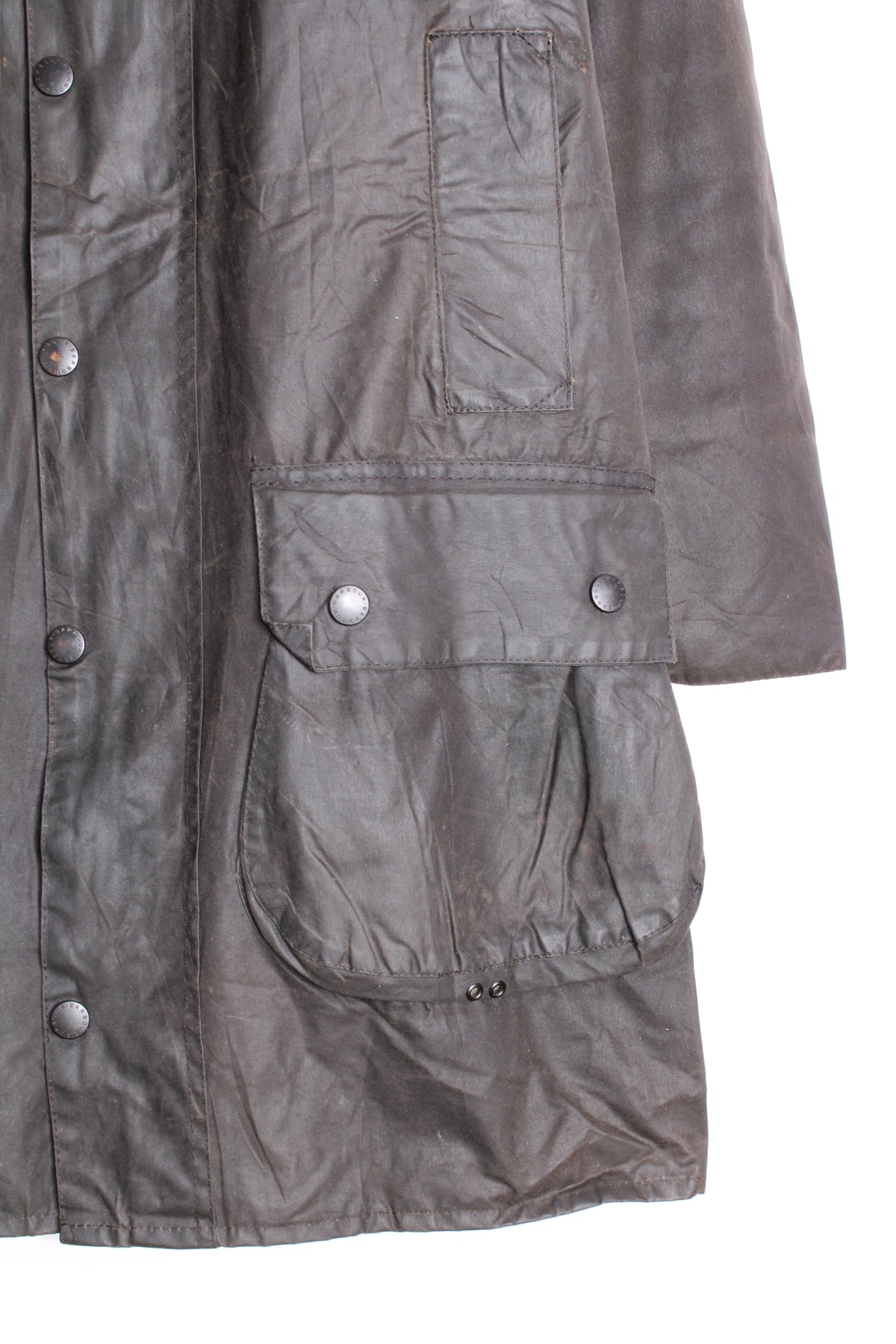BARBOUR BORDER WAX JACKET BLACK - S/M