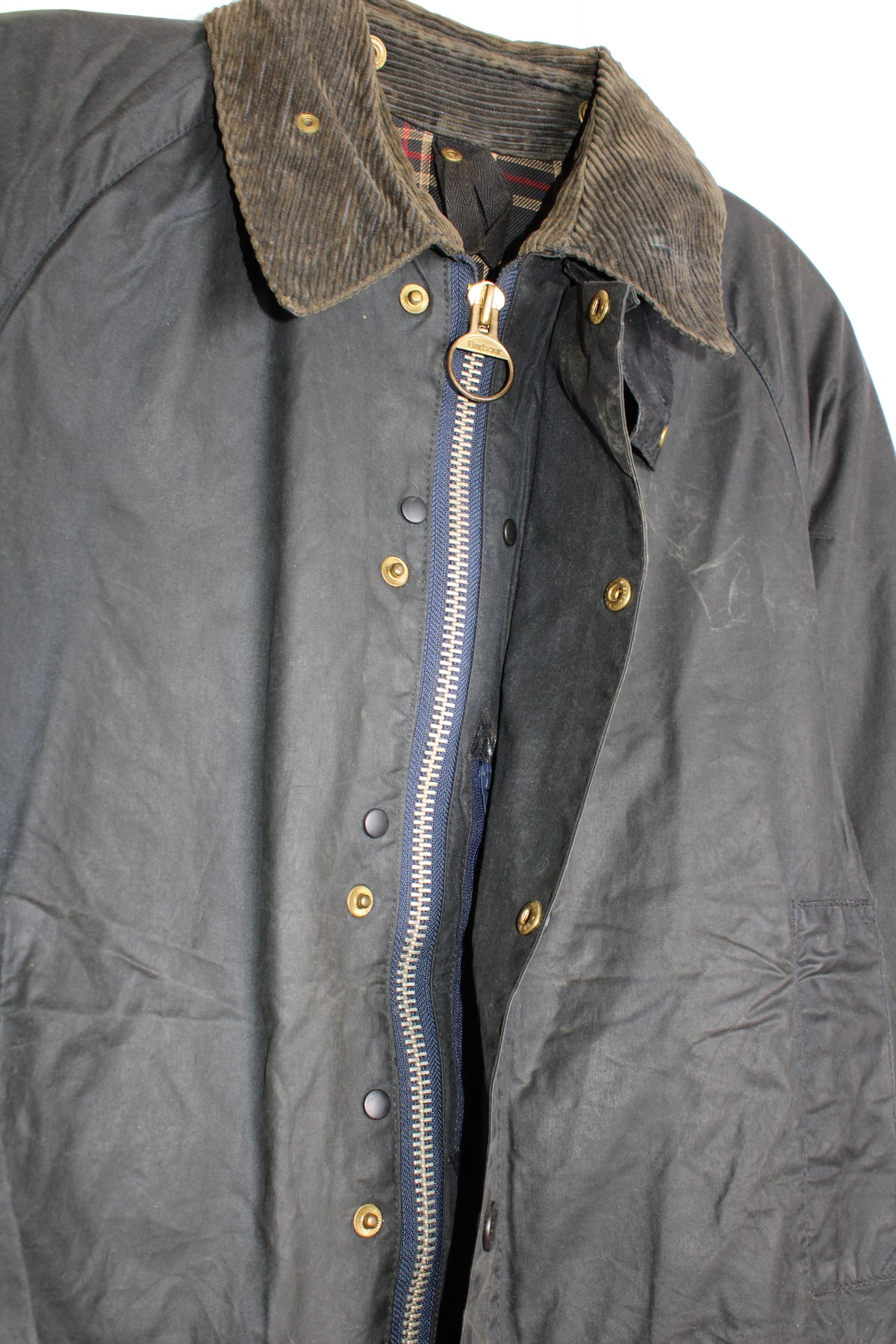 BARBOUR BEAUFORT WAX JACKET BLUE - S/M