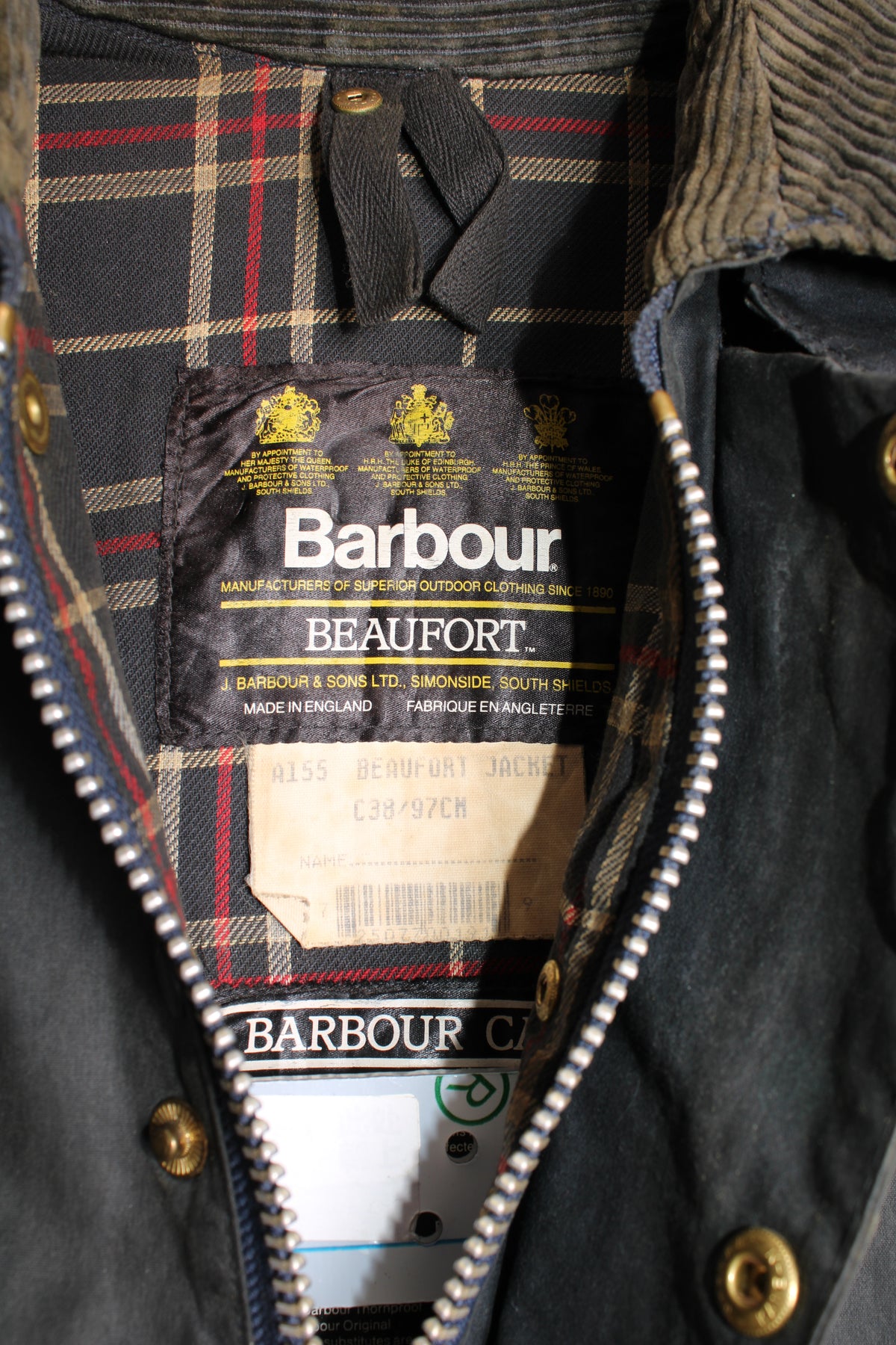 BARBOUR BEAUFORT WAX JACKET BLUE - S/M