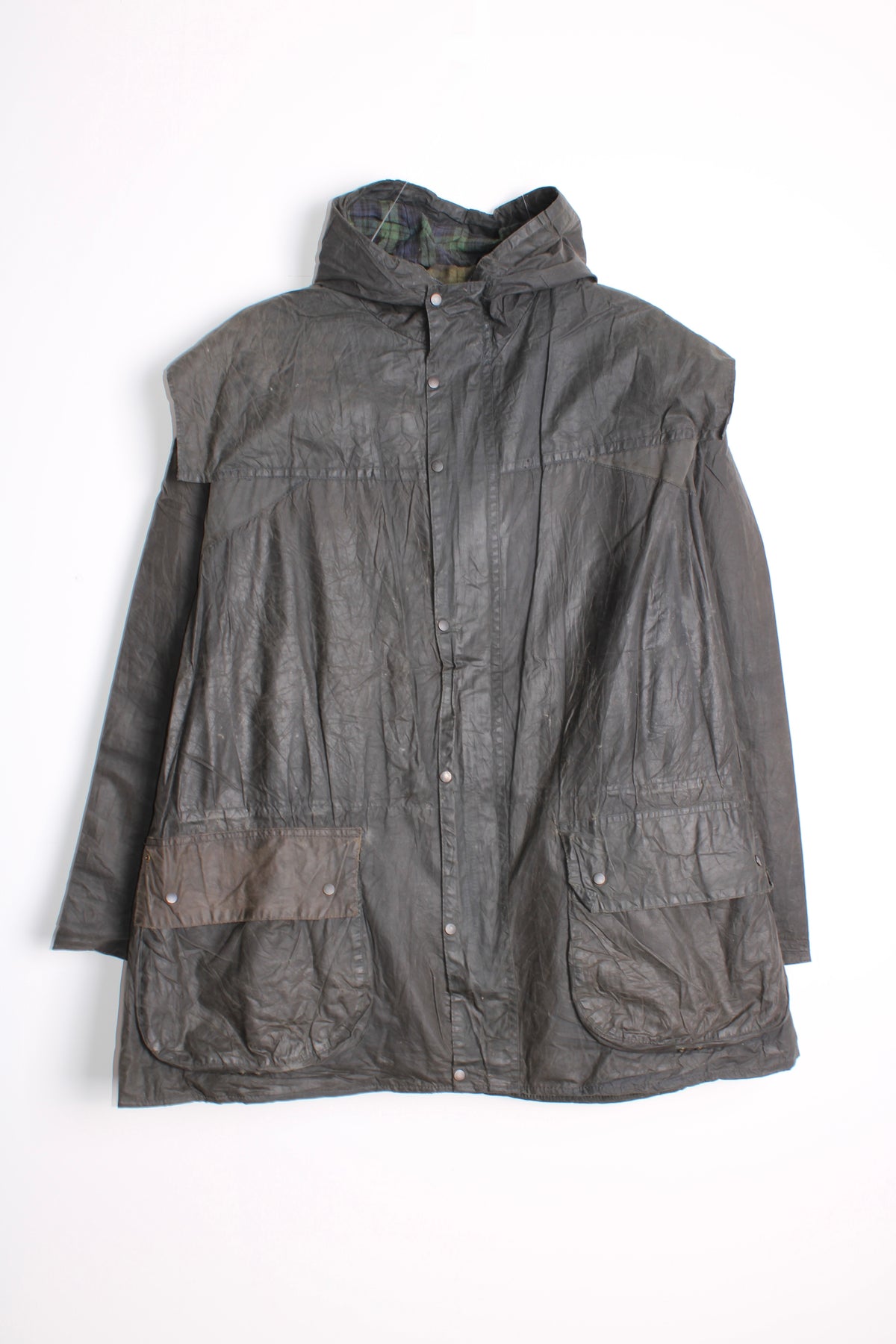 BARBOUR DURHAM WAX PARKA BLUE - L/XL