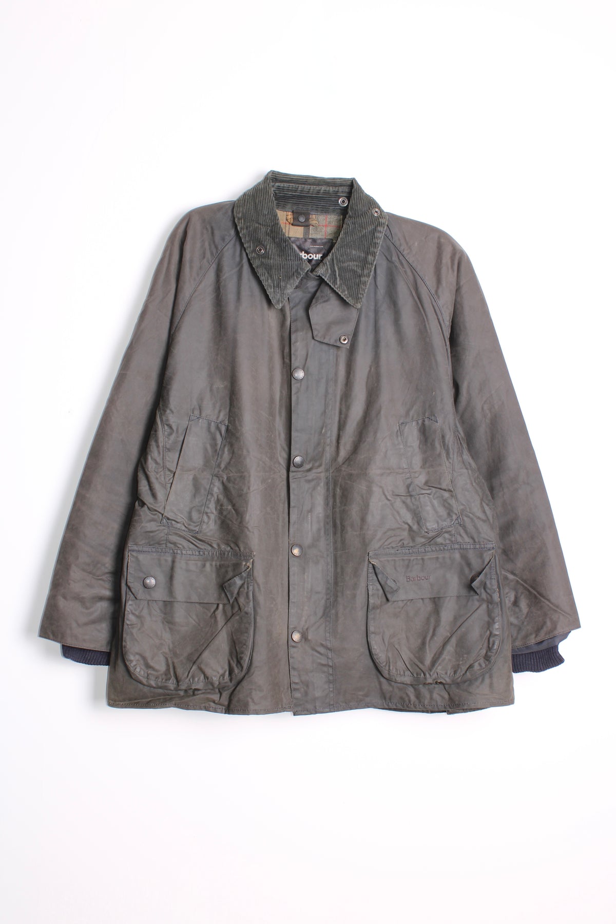 BARBOUR BEDALE WAX JACKET GREY - L/XL