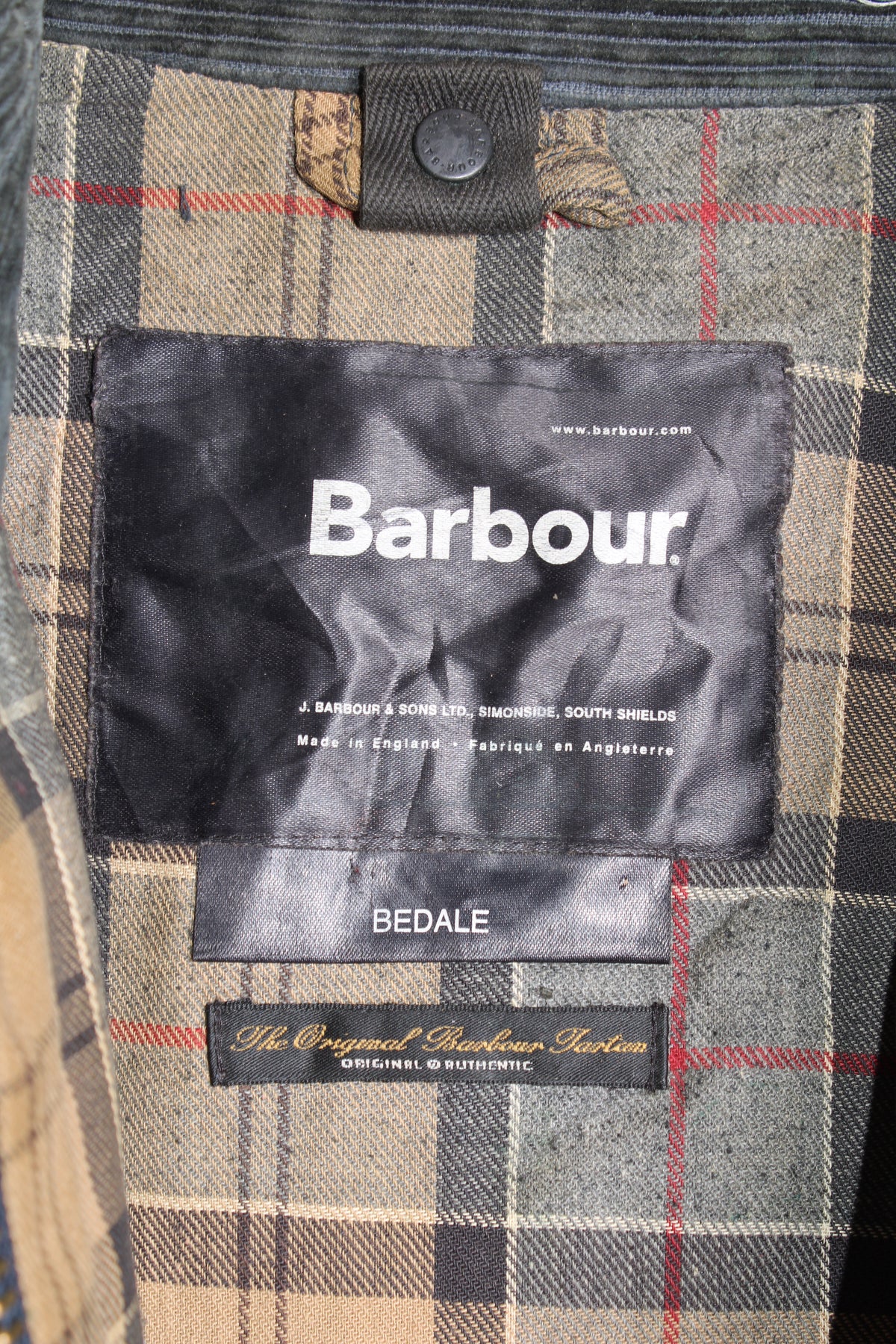 BARBOUR BEDALE WAX JACKET GREY - L/XL