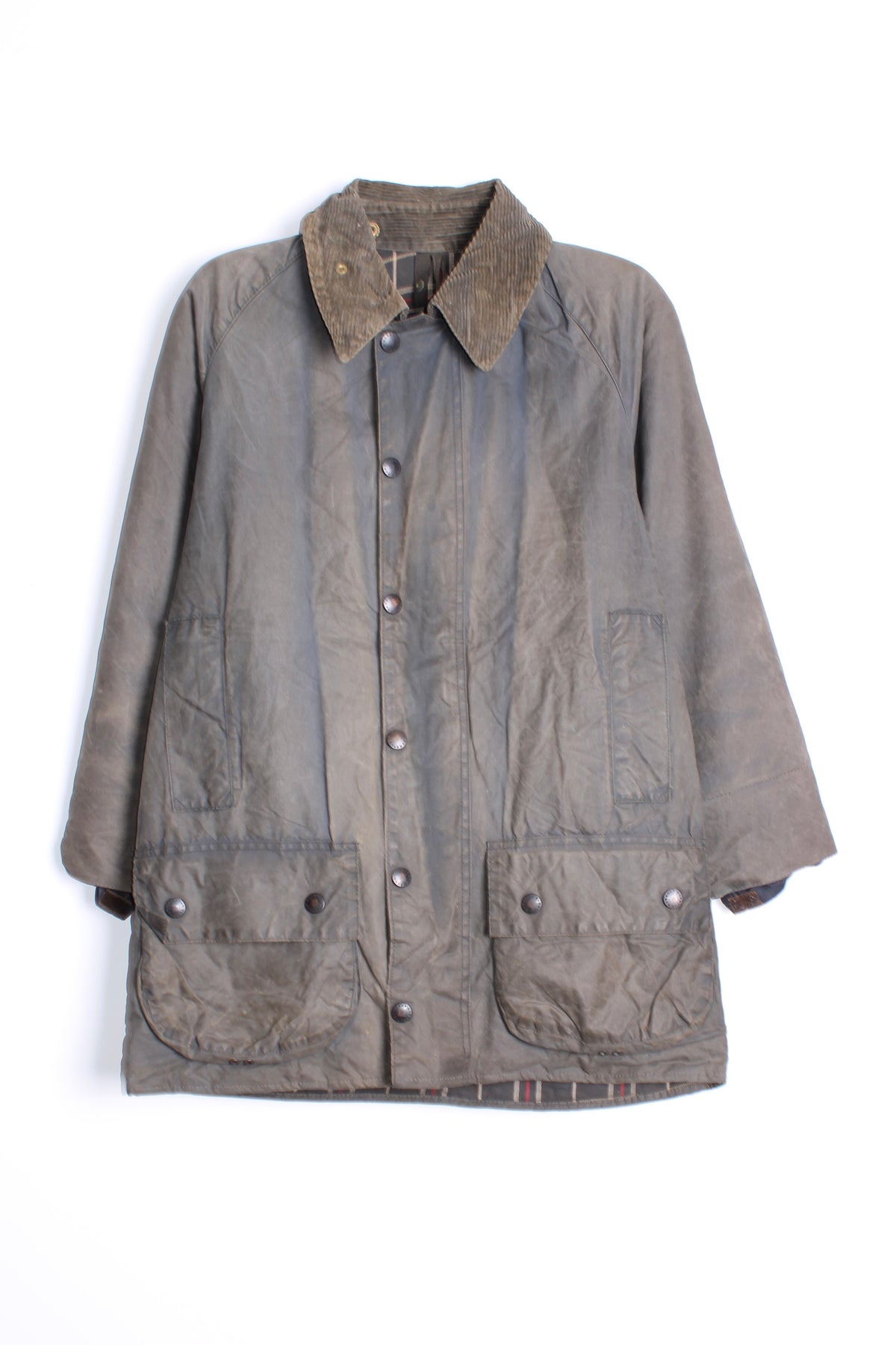 BARBOUR BEAUFORT WAX JACKET FADED BLUE - S/M