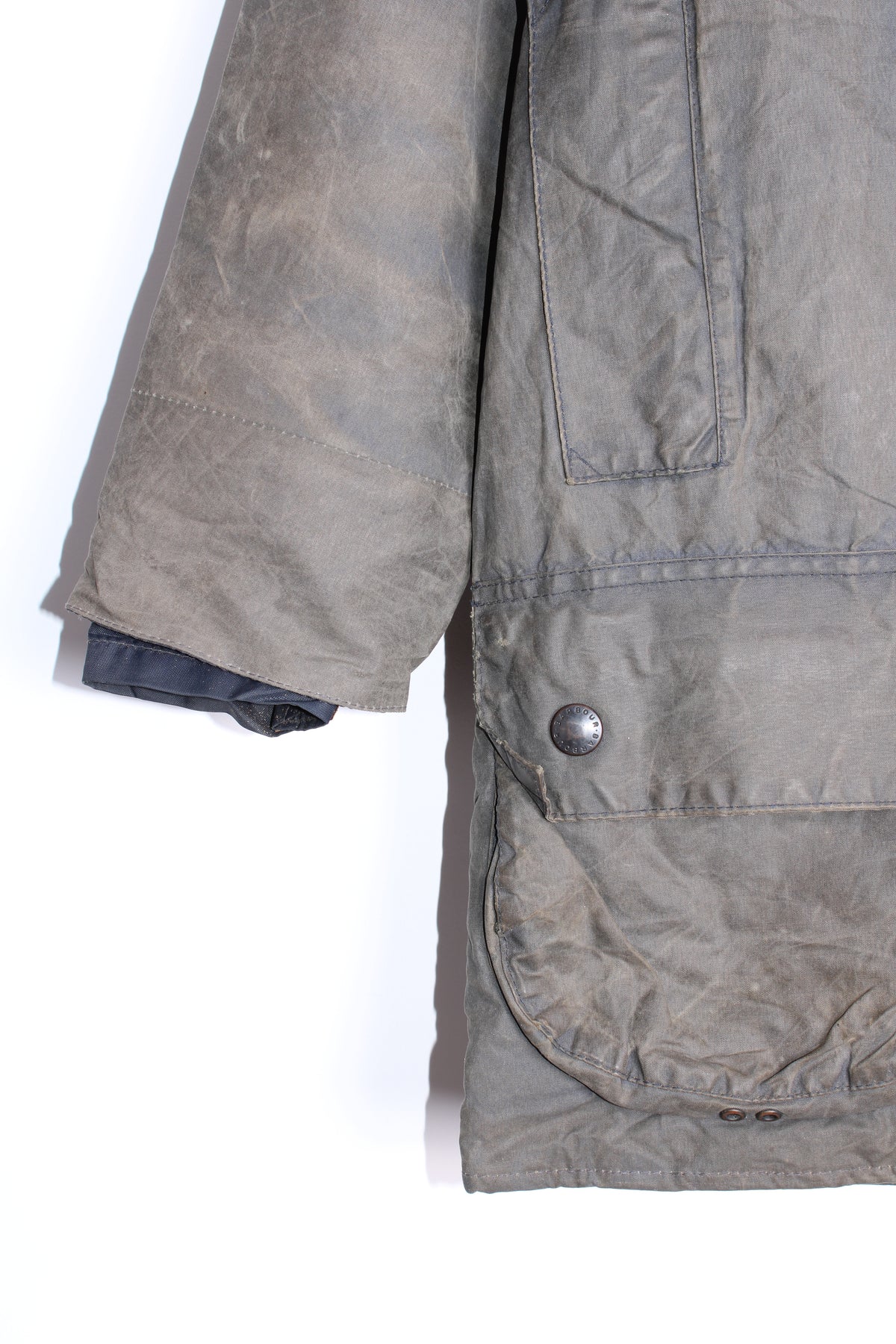 BARBOUR BEAUFORT WAX JACKET FADED BLUE - S/M