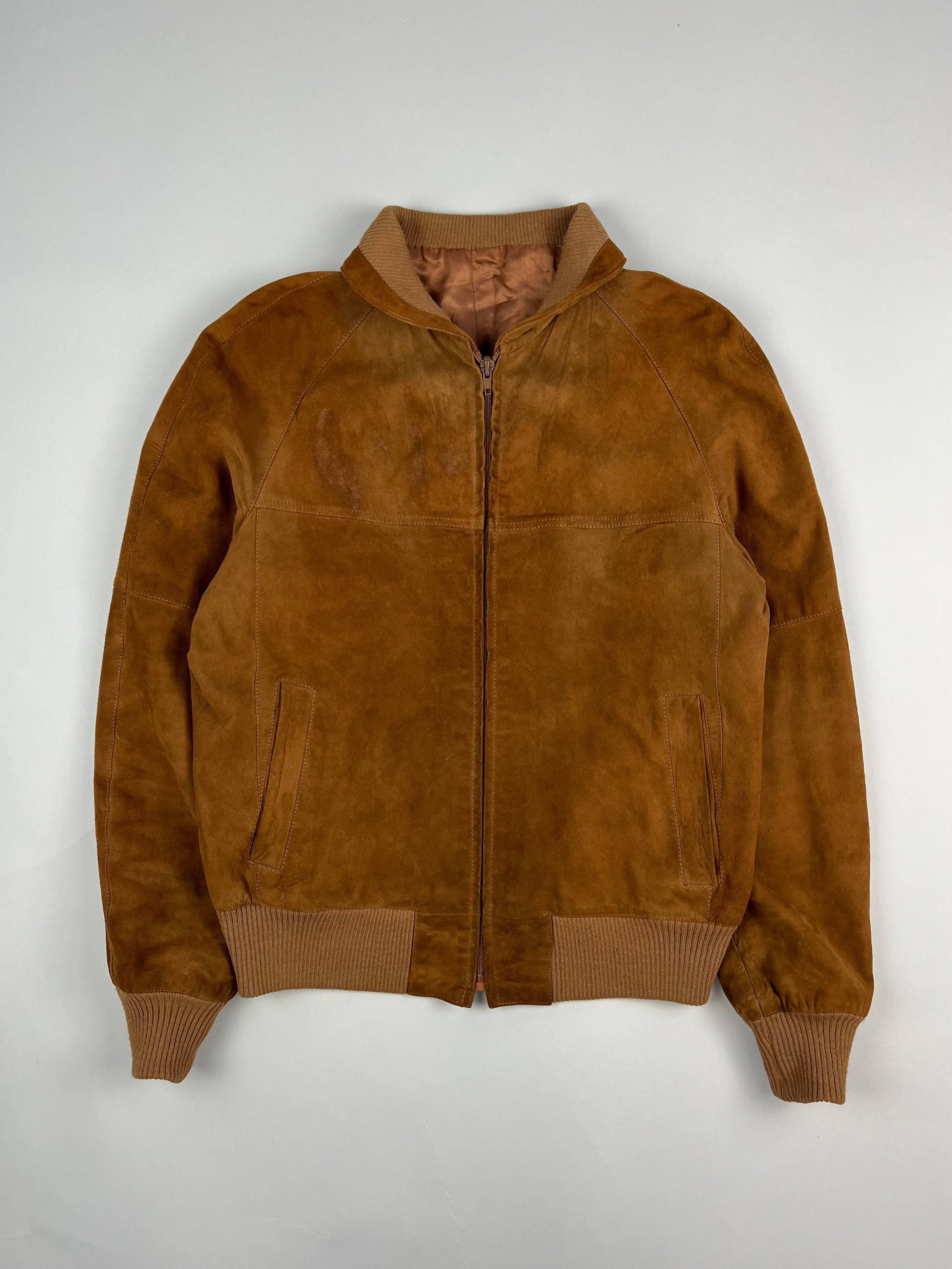 SUEDE BOMBER JACKET BROWN - S/M