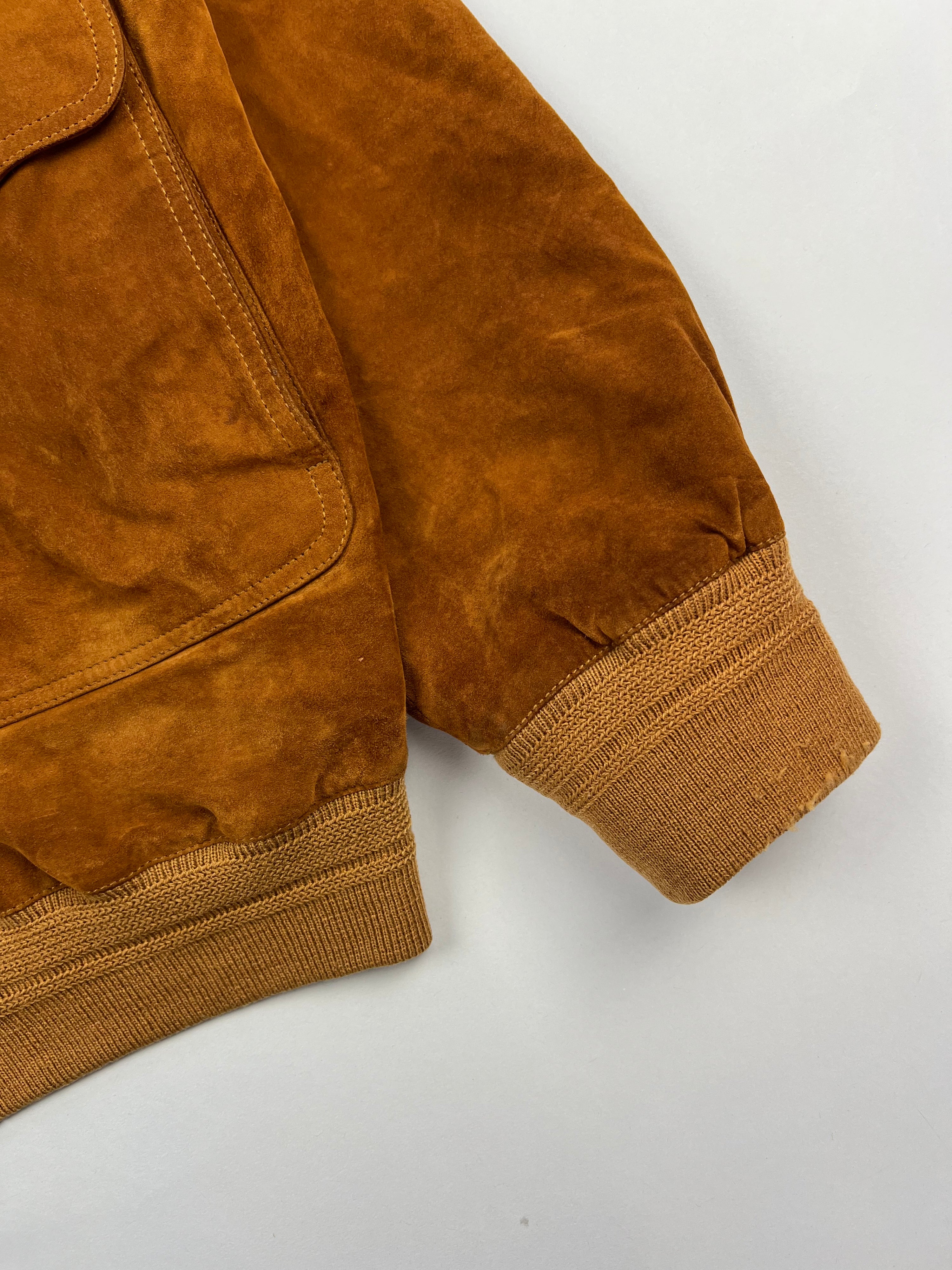 SUEDE BOMBER JACKET BROWN - M/L
