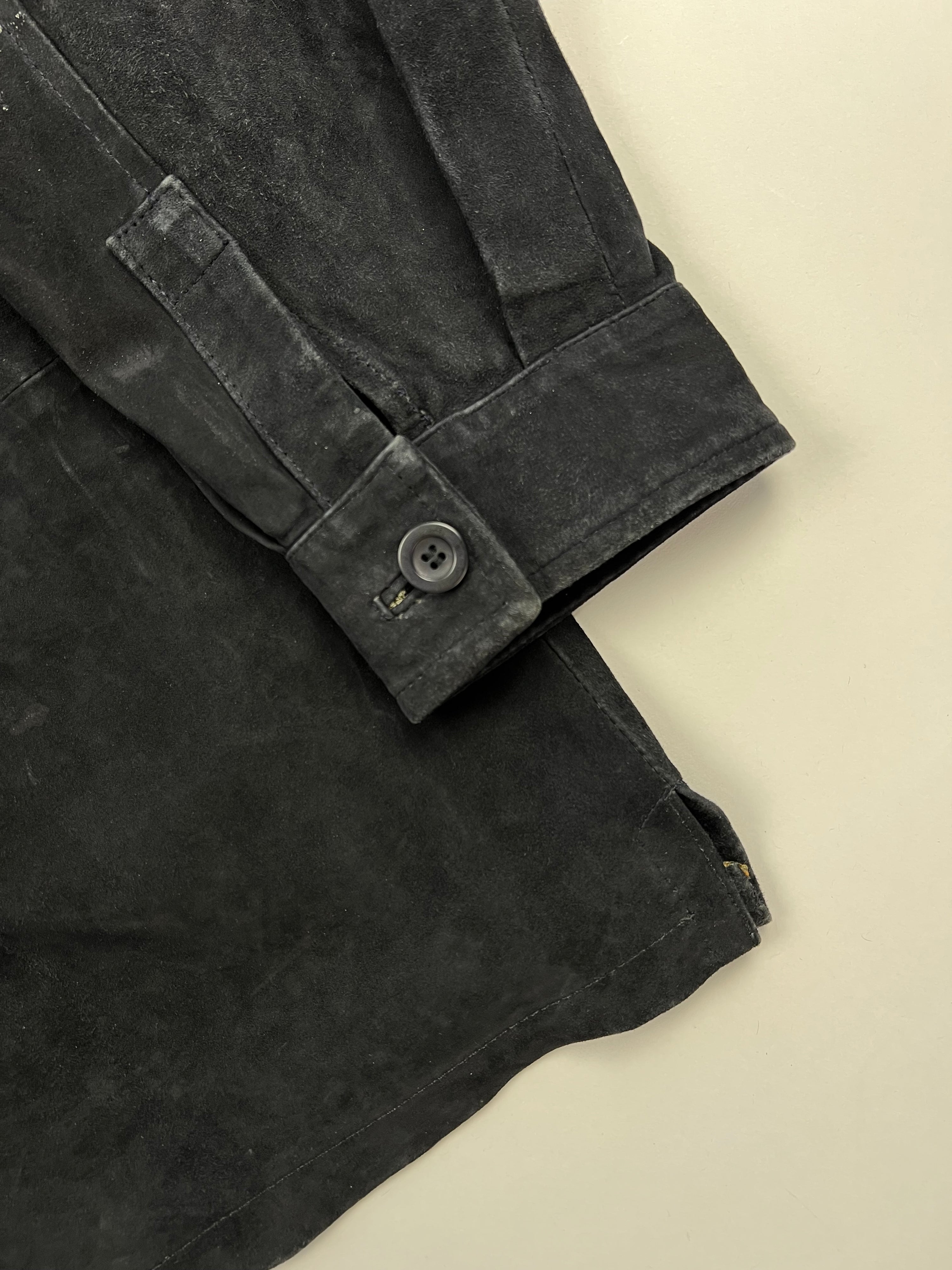 SUEDE SHIRT JACKET DARK BLUE - XL/XXL