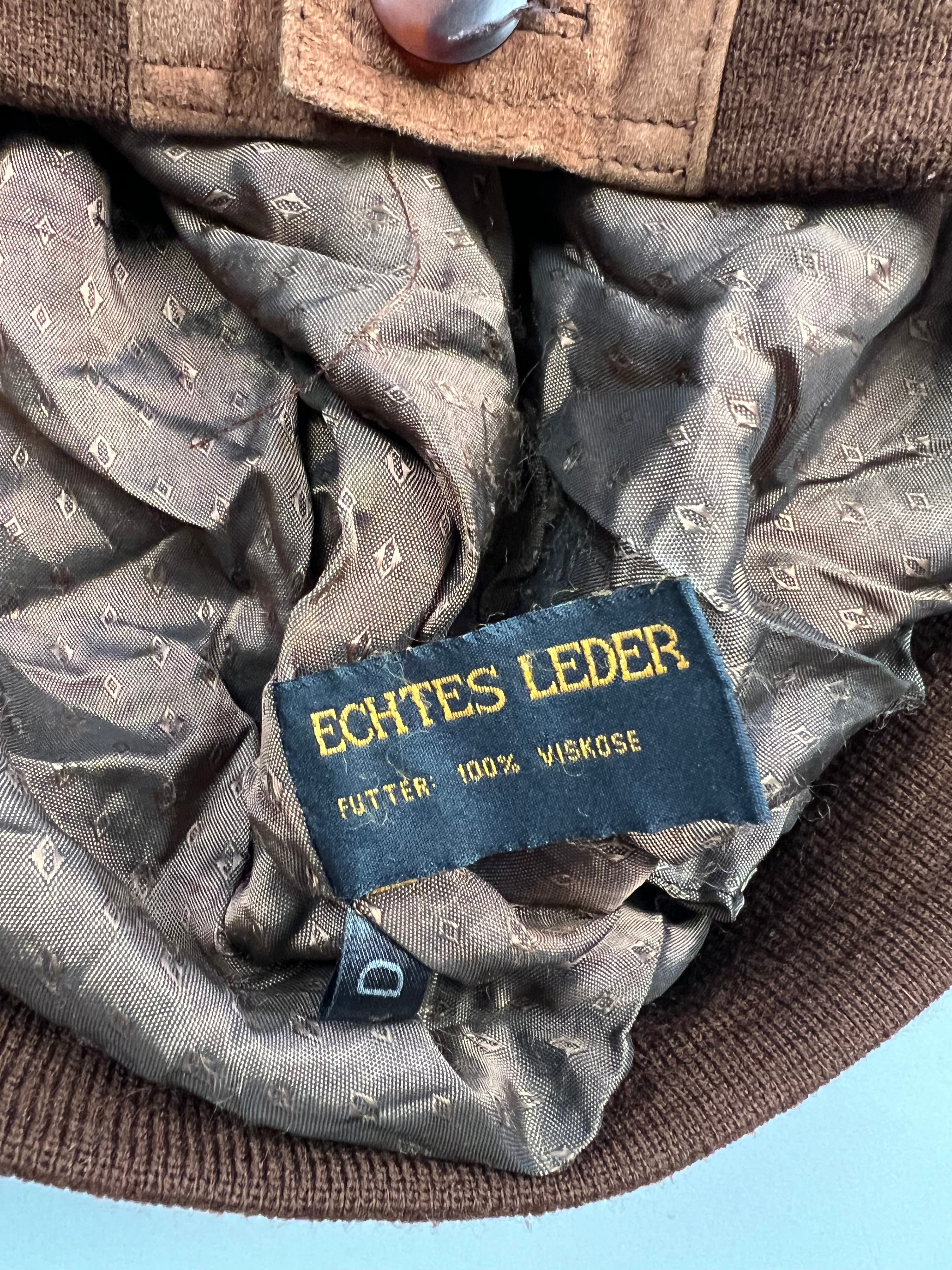 SUEDE BOMBER JACKET BROWN - XL