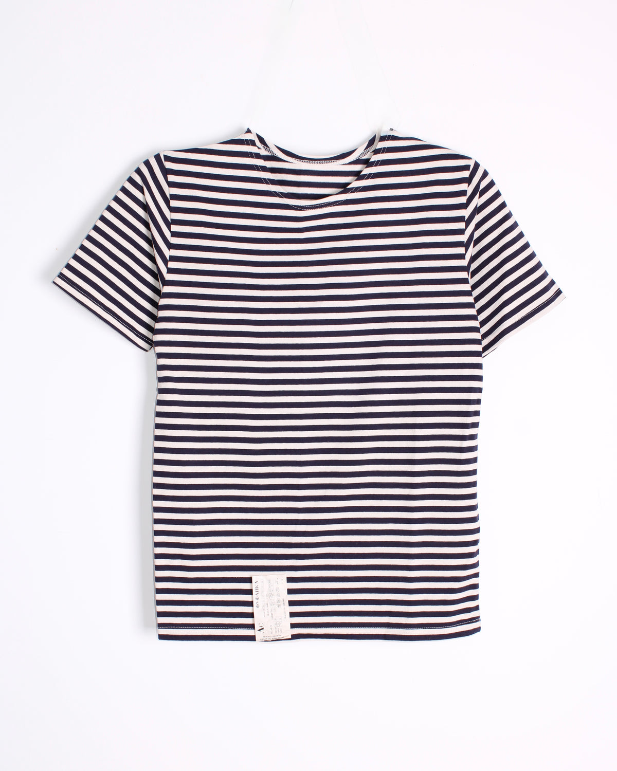 TELNYASHKA STRIPED COTTON SHORT SLEEVE SHIRT RUSSIAN ARMY NAVY BLUE