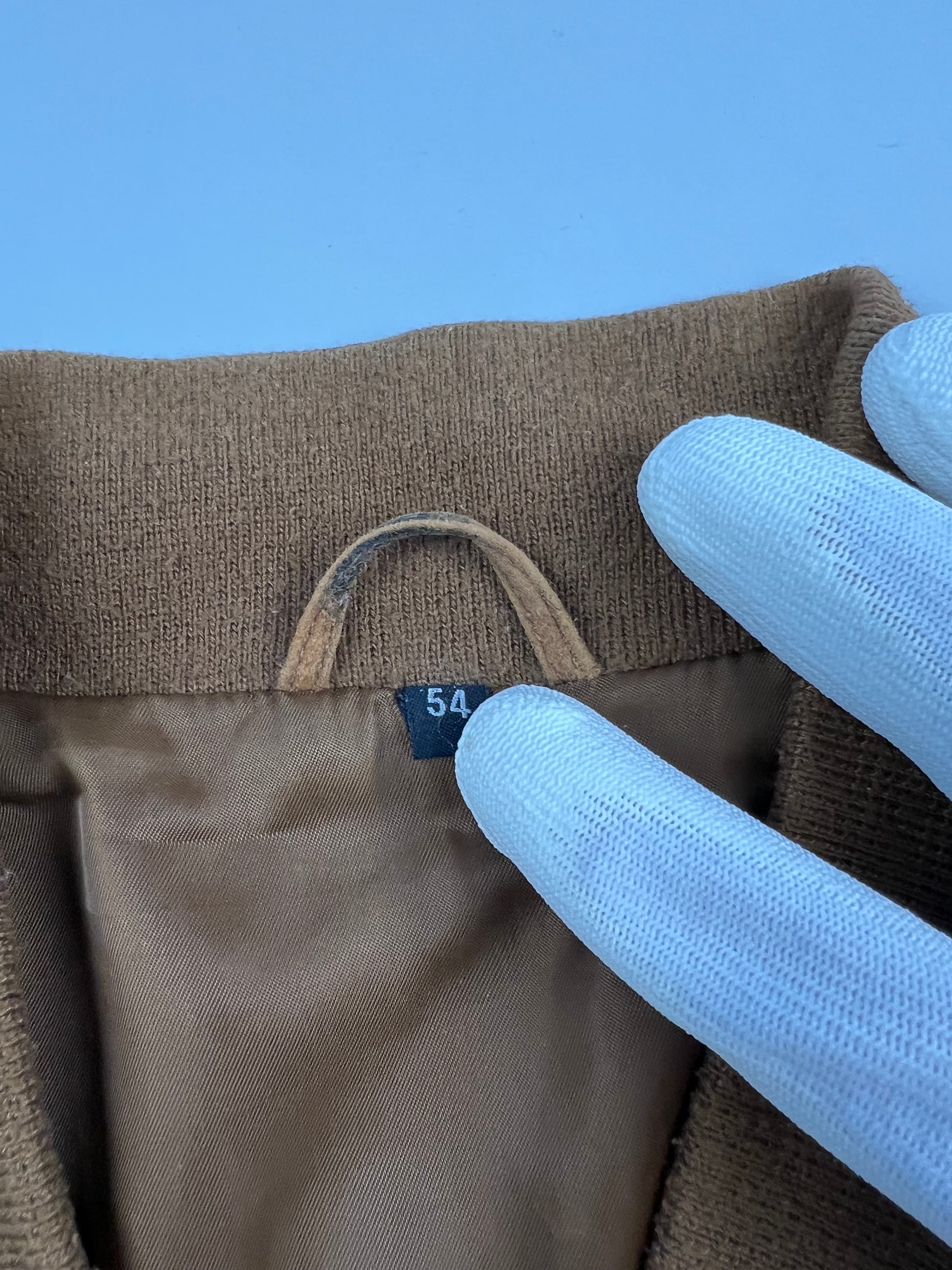 SUEDE BOMBER JACKET BROWN - XL/XXL