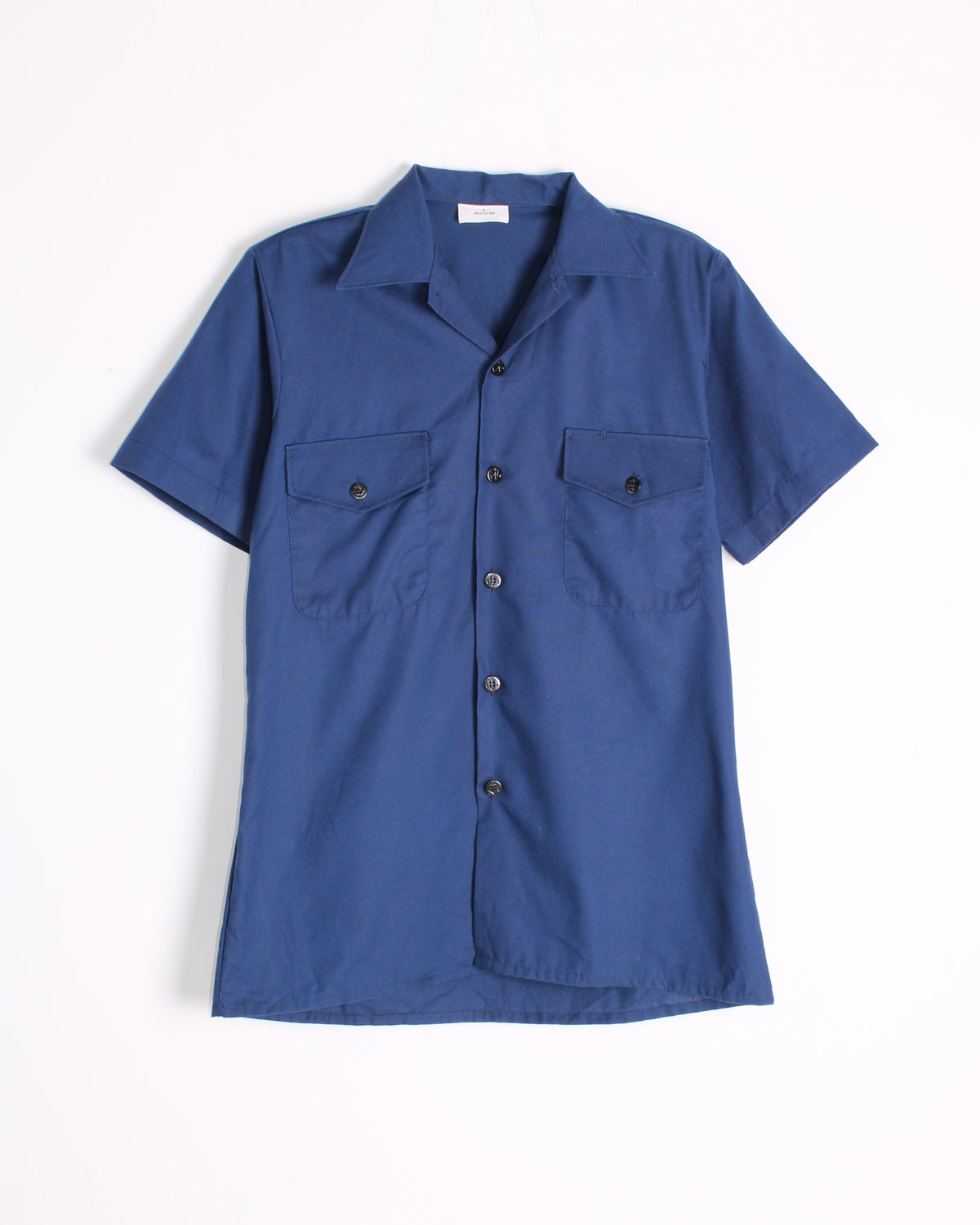 US ARMY VINTAGE UTILITY WORK SHIRT NAVY BLUE - M