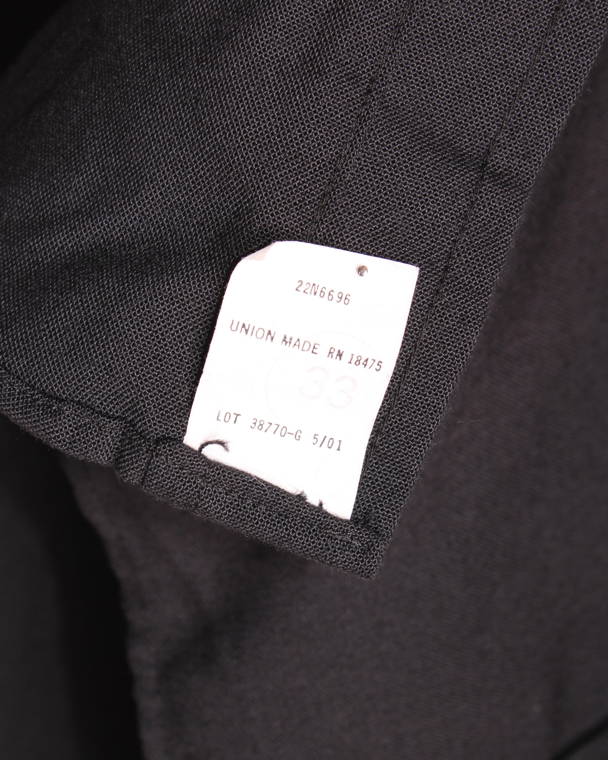 VINTAGE WORK SHIRT FLYING CROSS MADE IN USA BLACK - L/XL