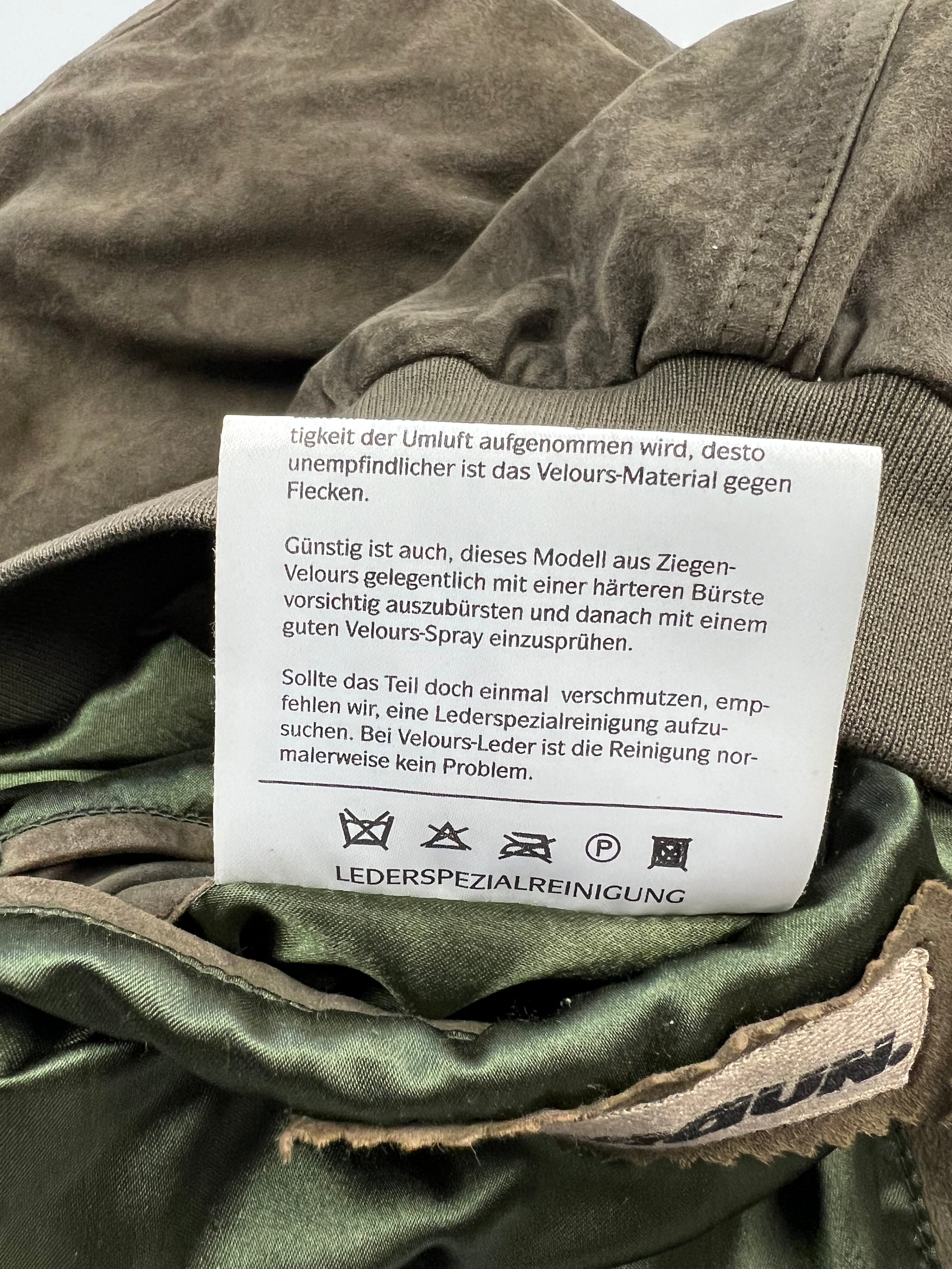 SUEDE BOMBER JACKET KHAKI BROWN - M/L
