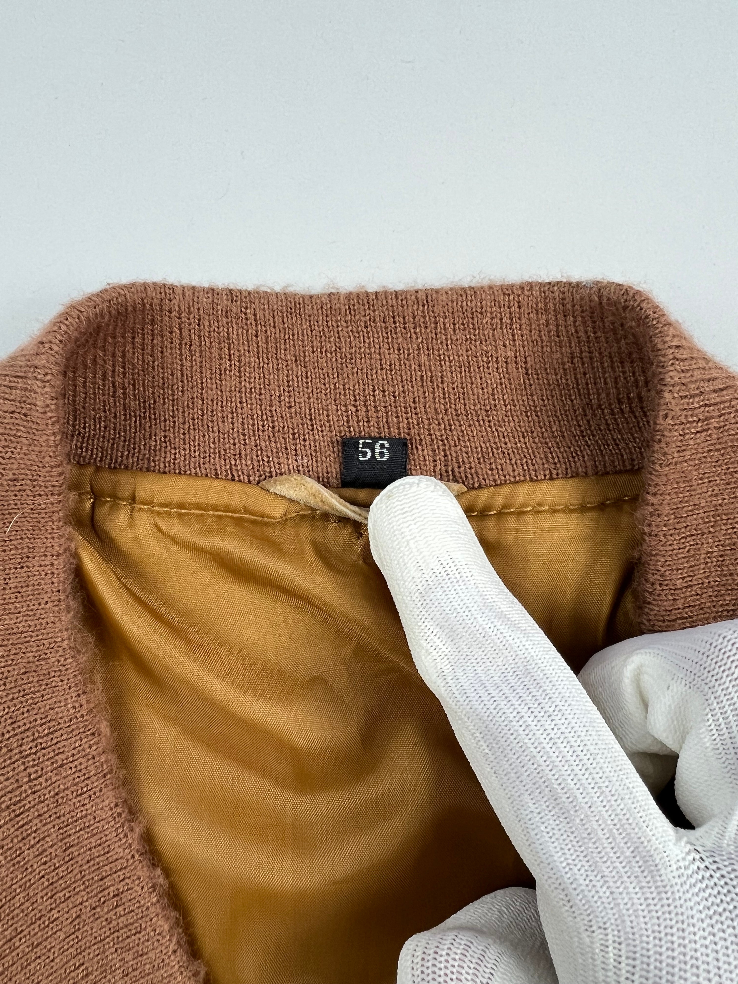SUEDE BOMBER JACKET BROWN - XL/XXL