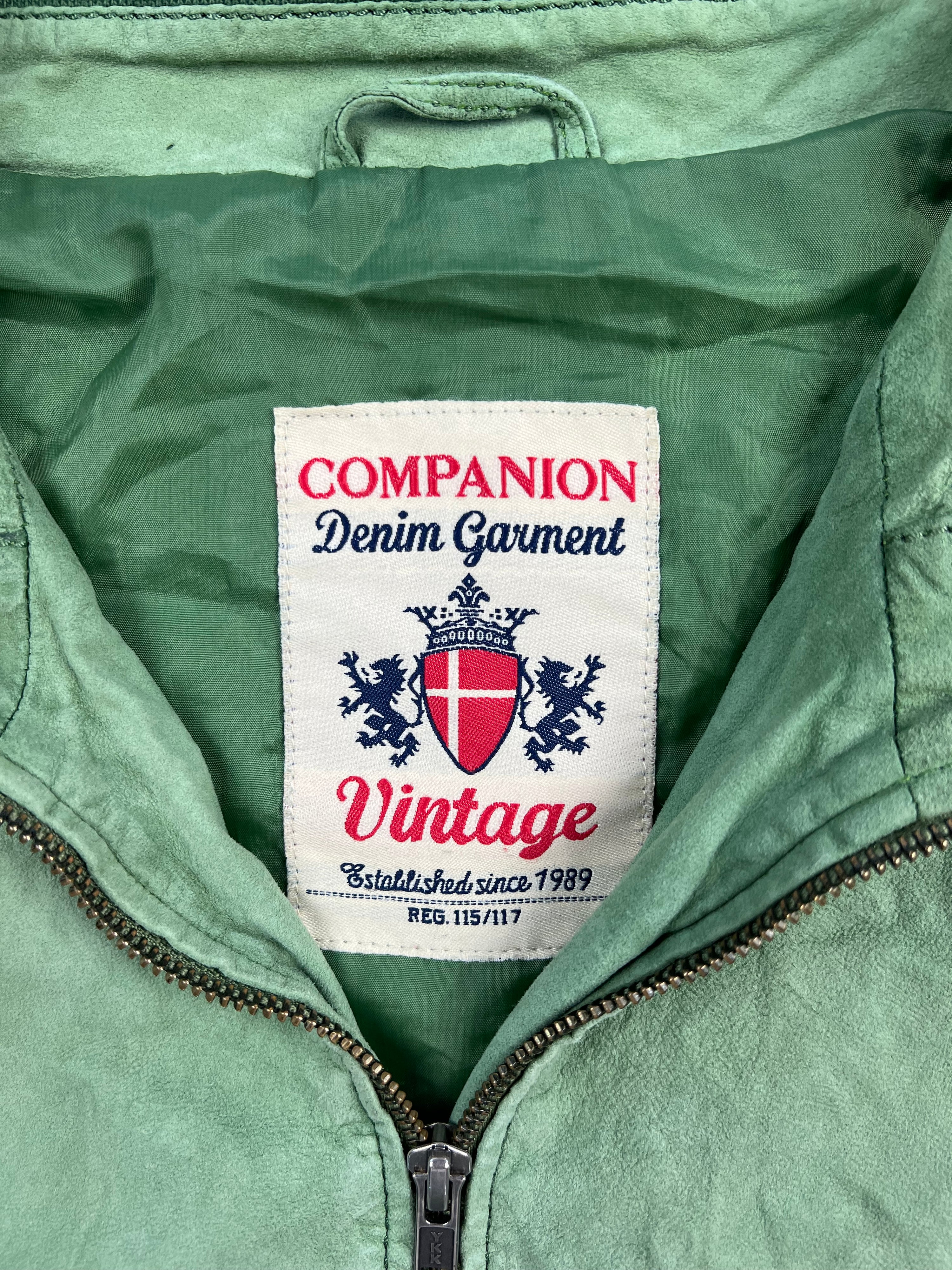 SUEDE BOMBER JACKET GREEN - S/M