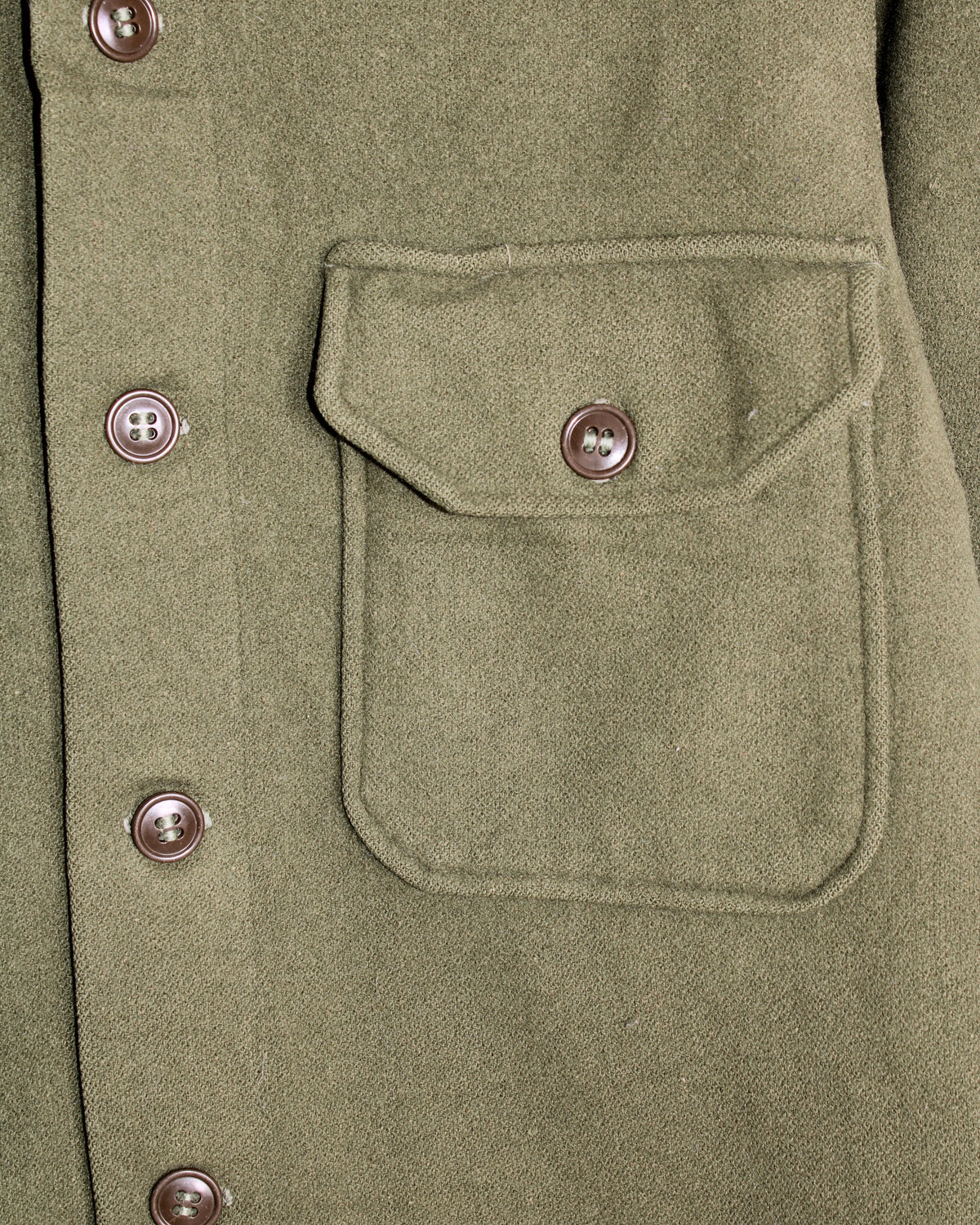 US ARMY VINTAGE OG 108 WOOL SHIRT OLIVE GREEN - LARGE