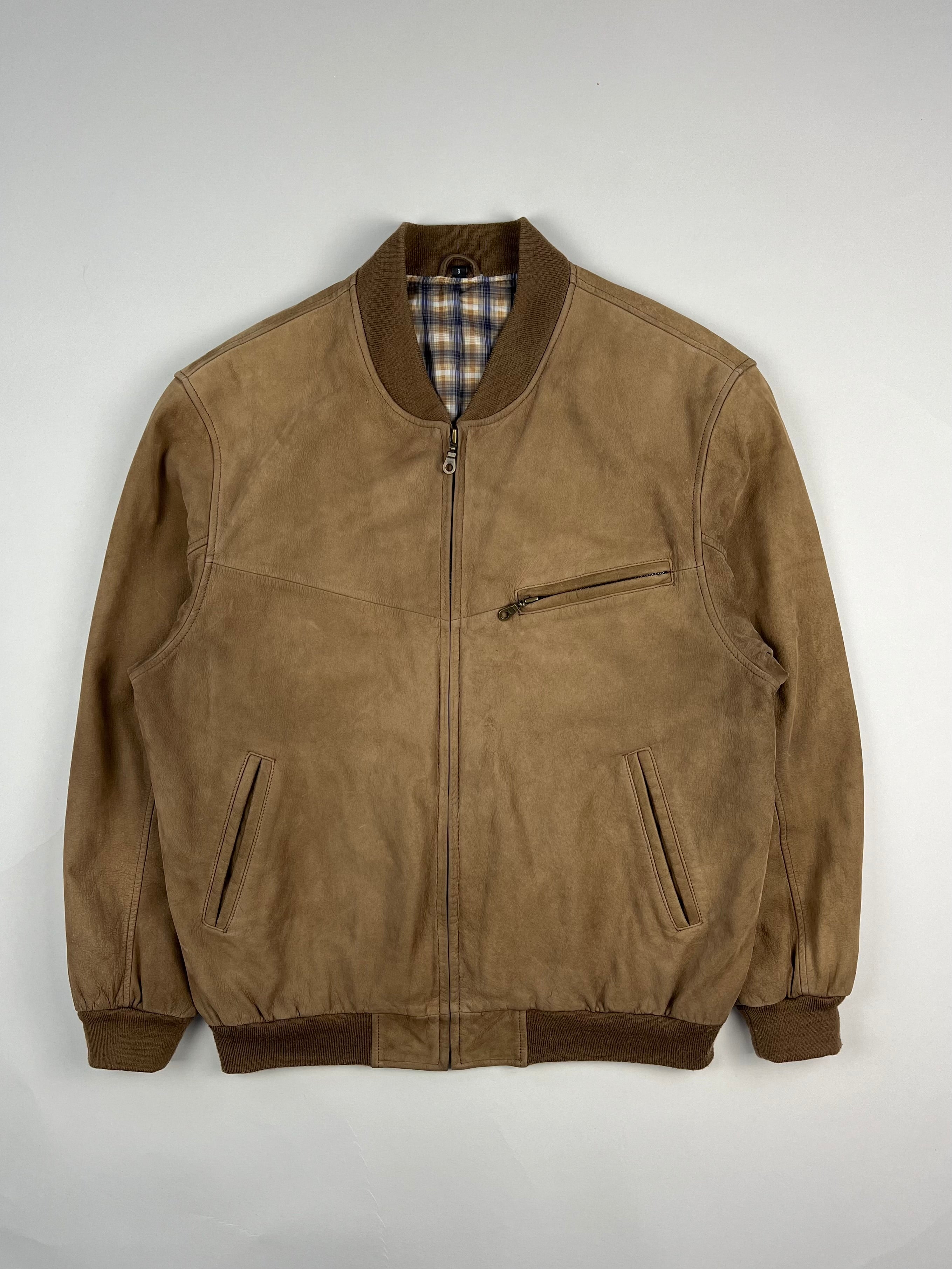 SUEDE BOMBER JACKET BROWN - S