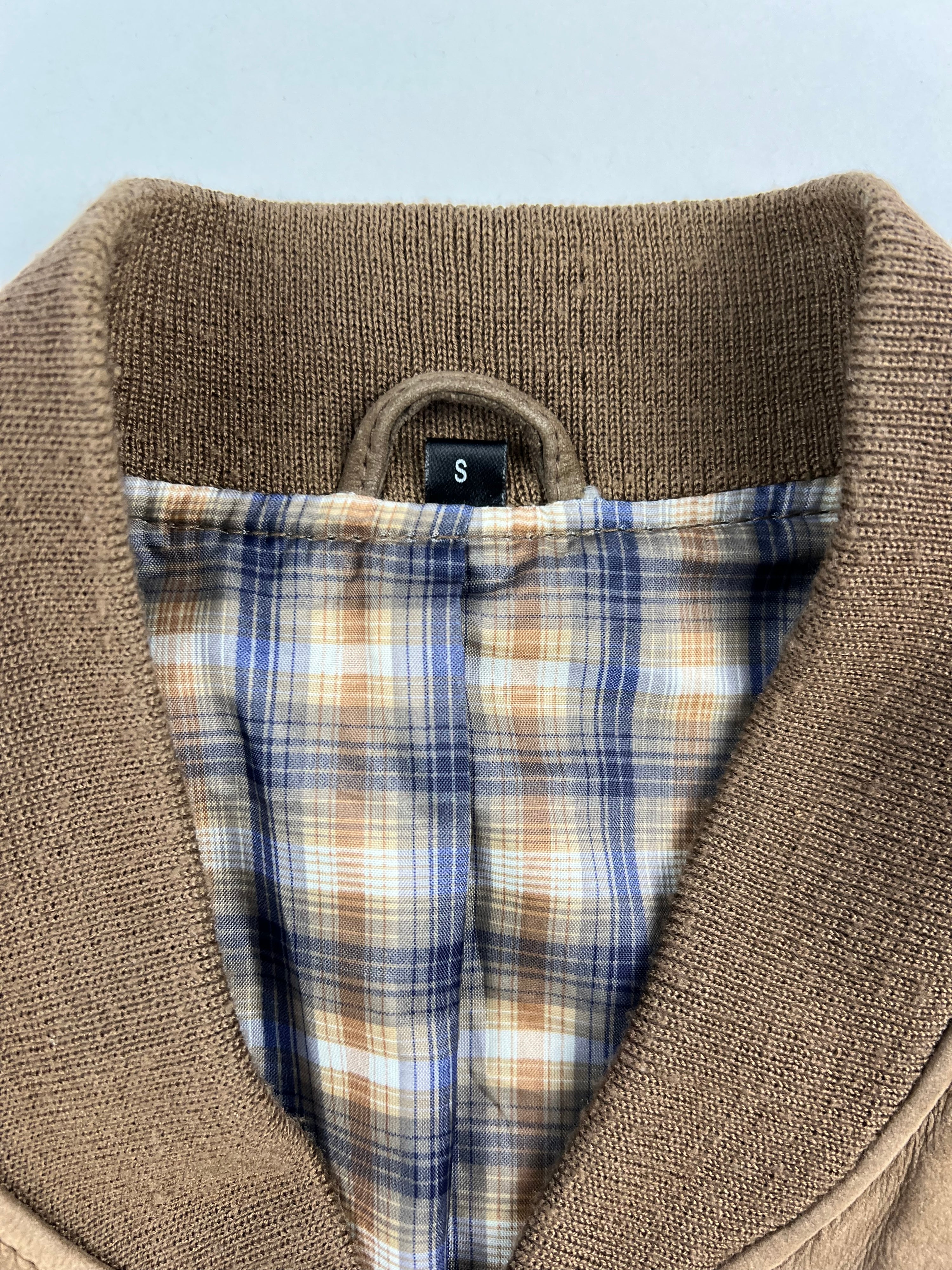 SUEDE BOMBER JACKET BROWN - S