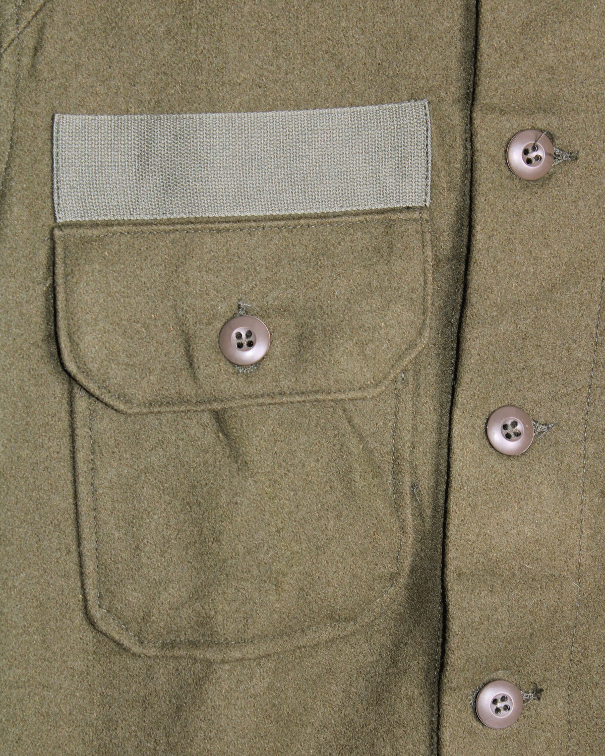 US ARMY VINTAGE OG 108 WOOL SHIRT OLIVE GREEN - SMALL