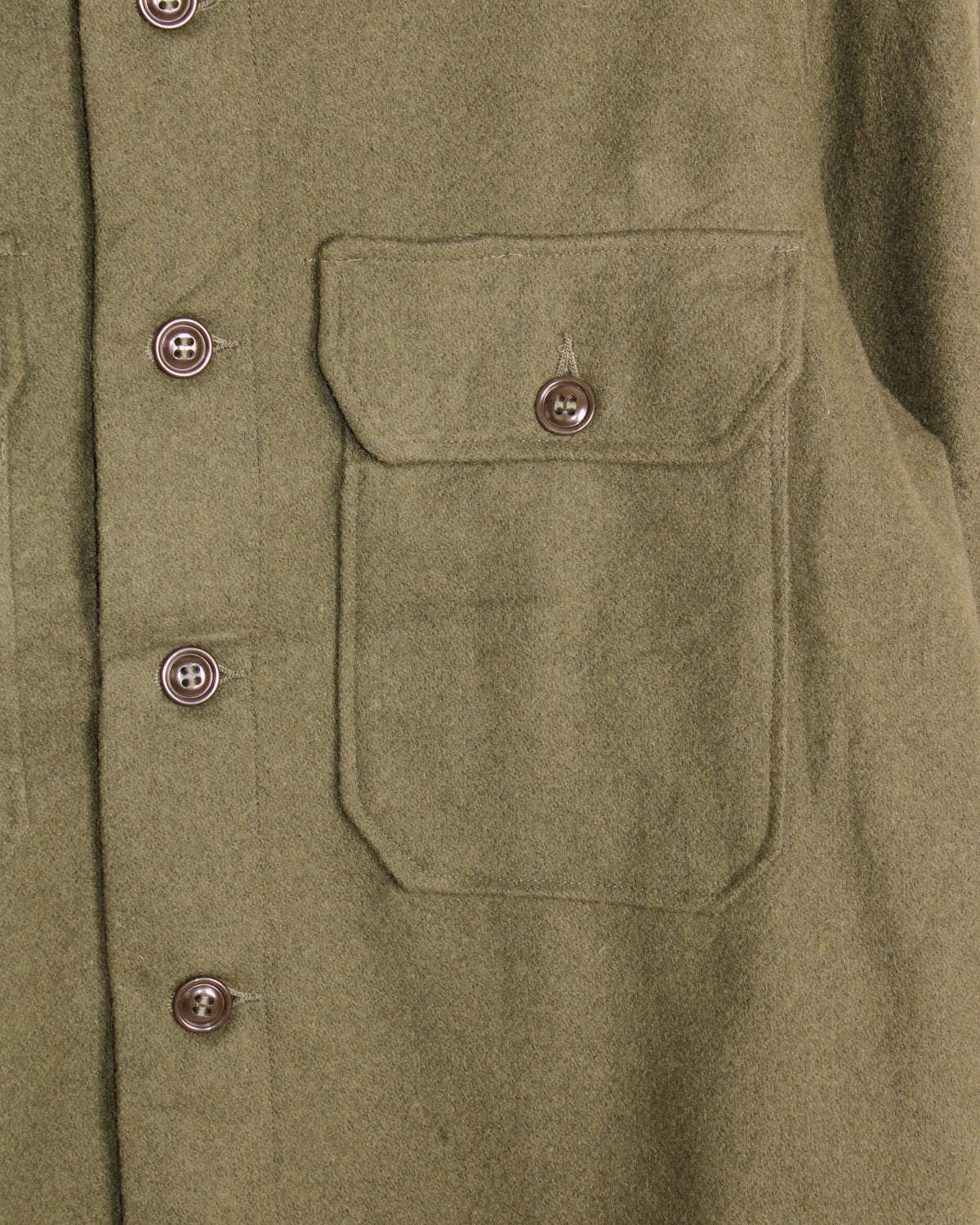 US ARMY VINTAGE OG 108 WOOL SHIRT OLIVE GREEN - M/L