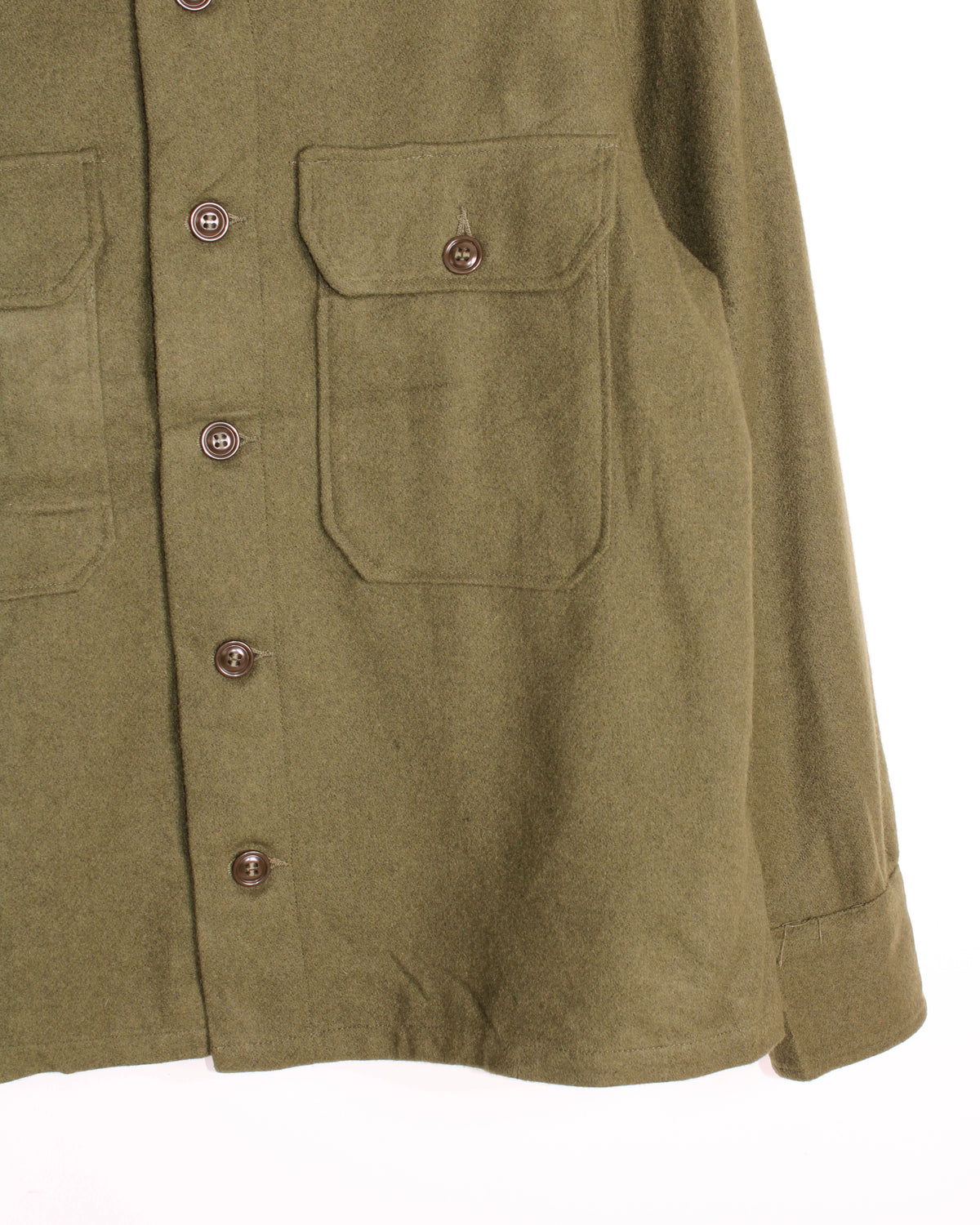 US ARMY VINTAGE OG 108 WOOL SHIRT OLIVE GREEN - M/L